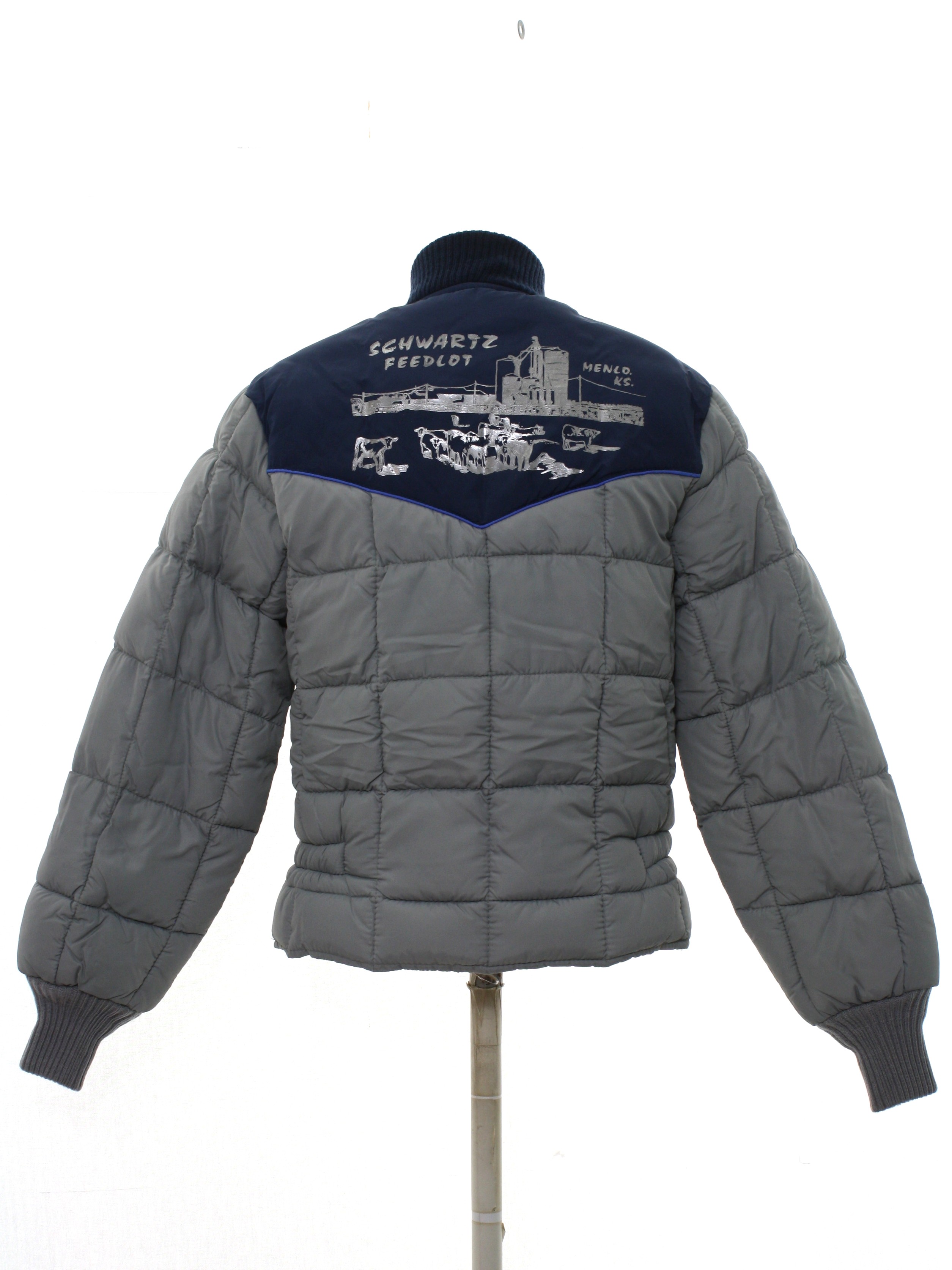 quilted patch ski blouson