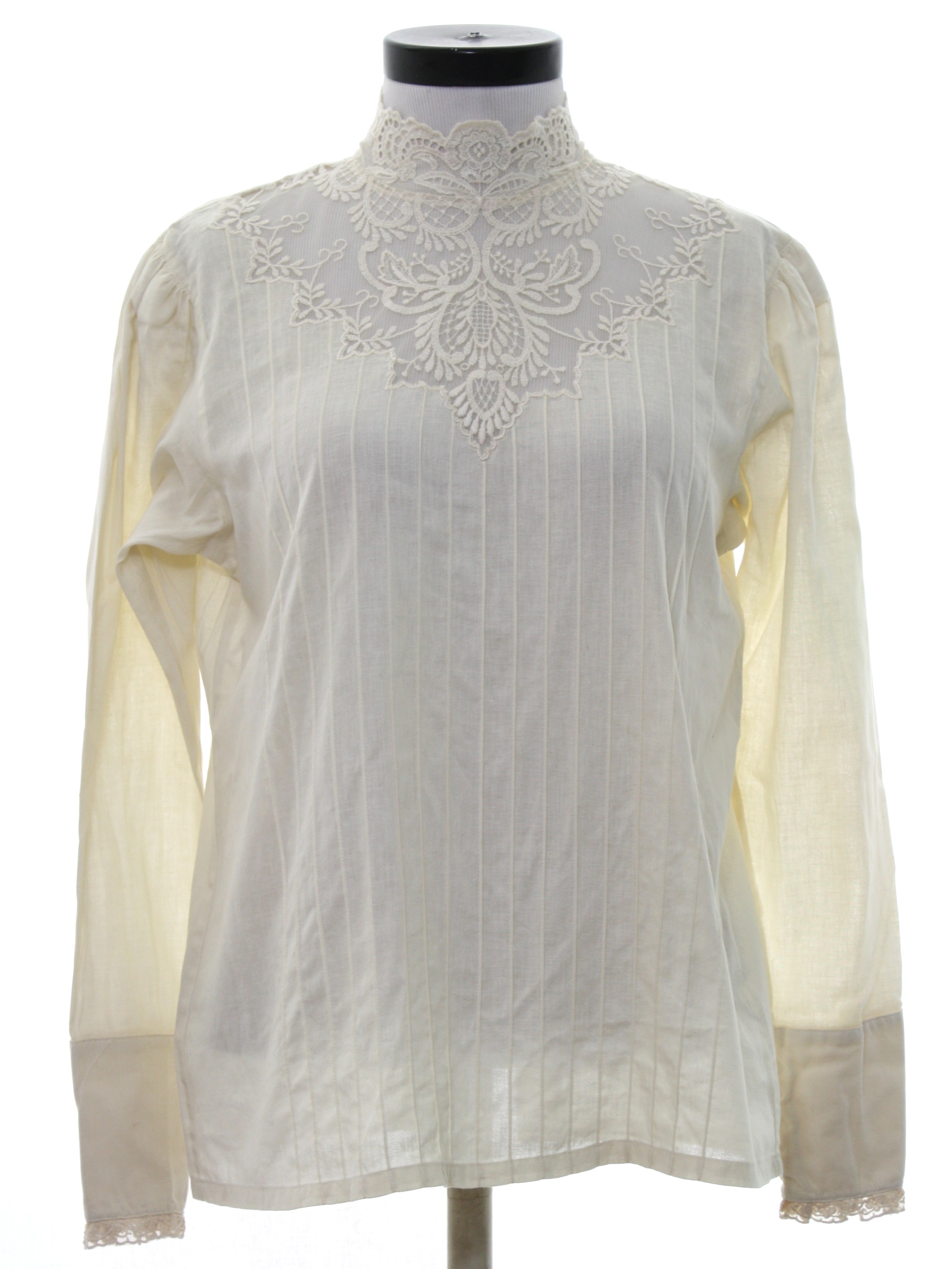 JG Hook Eighties Vintage Shirt: 80s -JG Hook- Womens natural white ...