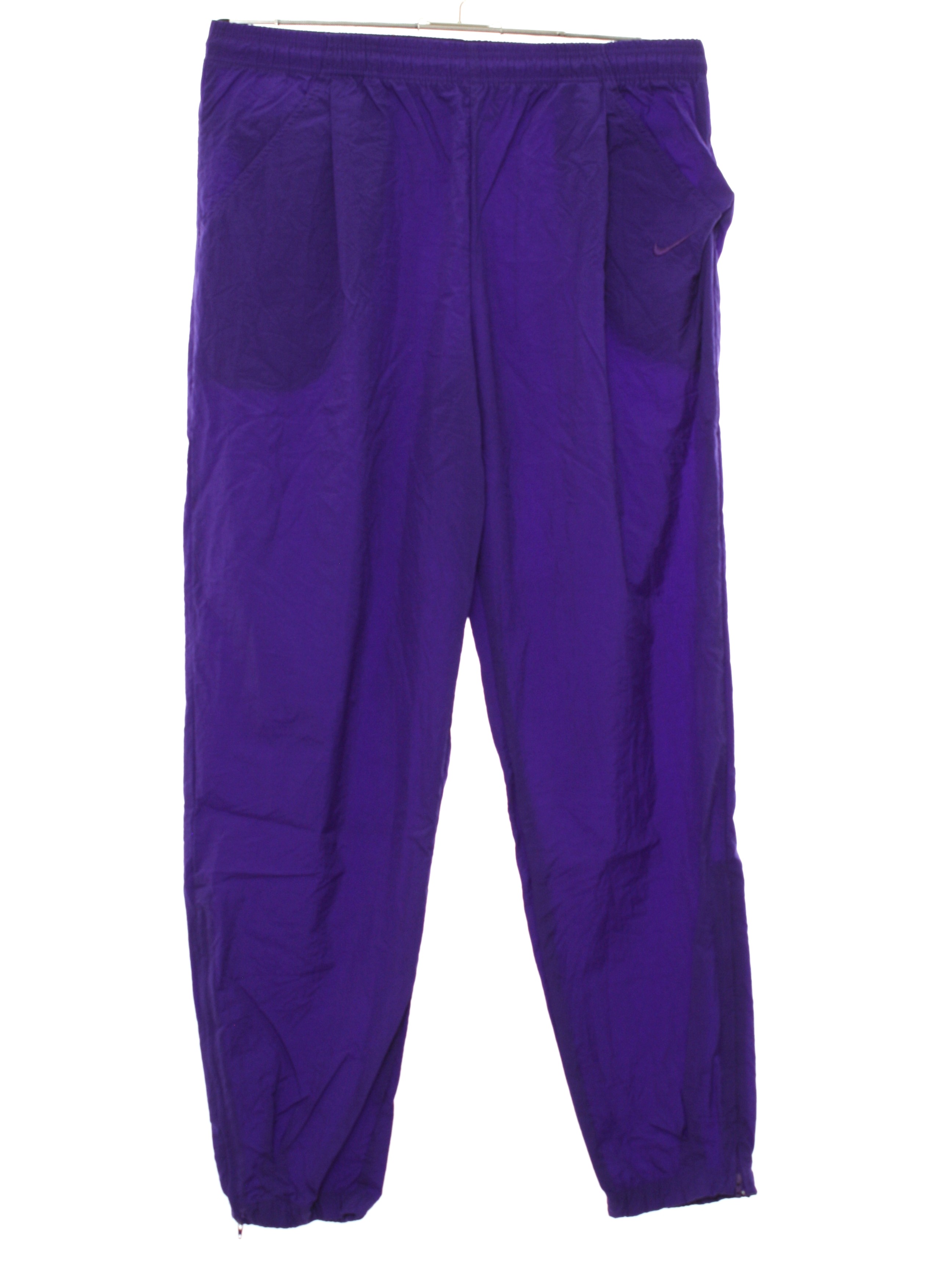 1990's Pants (Nike): 90s -Nike- Unisex shiny dark purple background ...