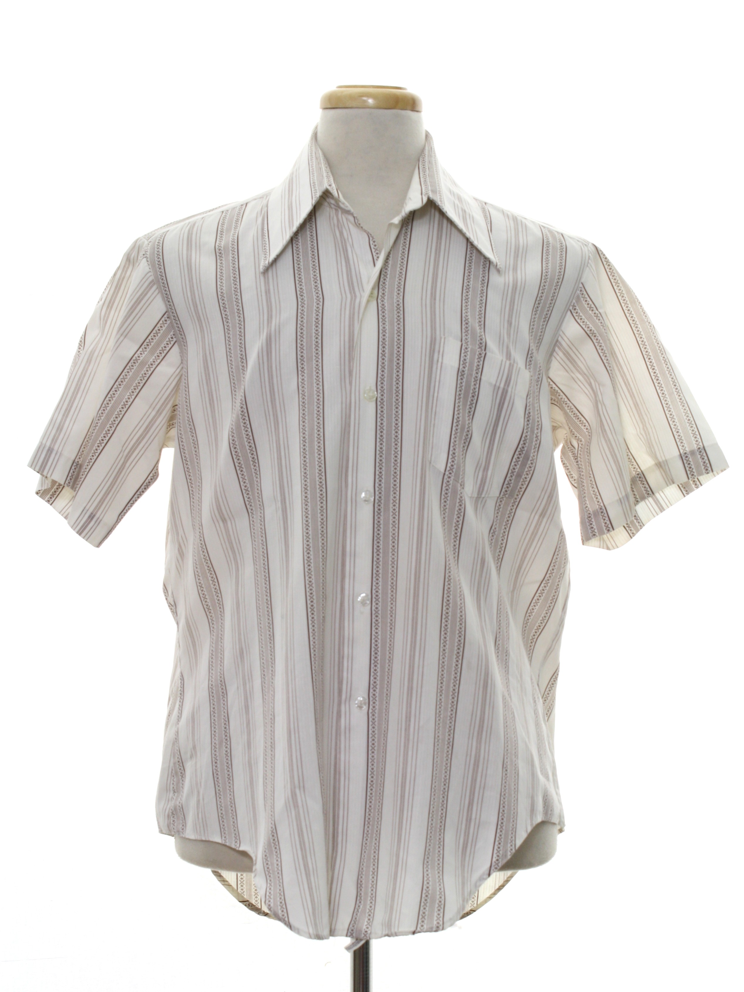 70's National Shirt Shops Shirt: 70s -National Shirt Shops- Mens whites ...