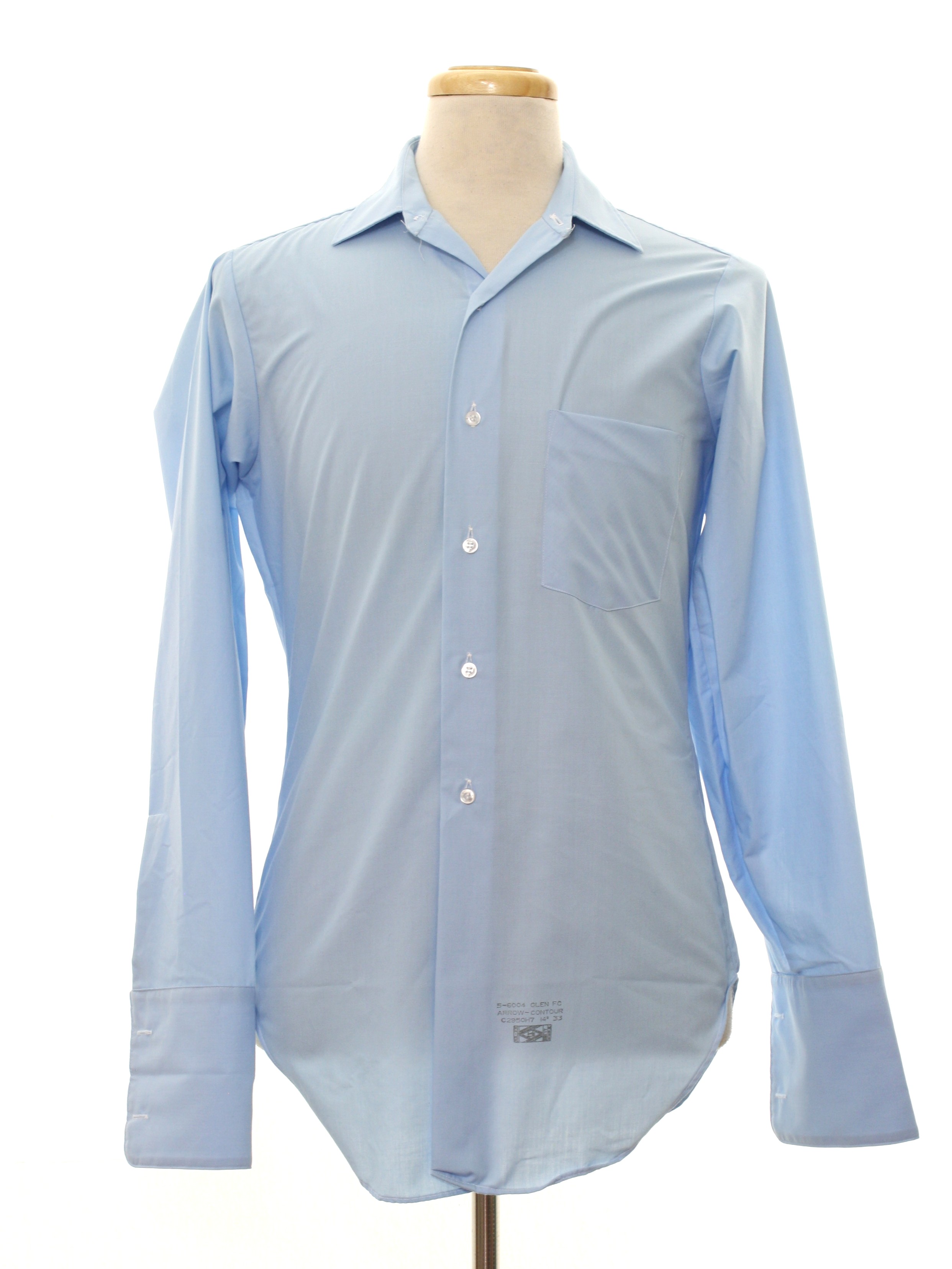 Retro Sixties Shirt: Early 60s -Arrow Cot N Rite- Mens pale blue cotton ...