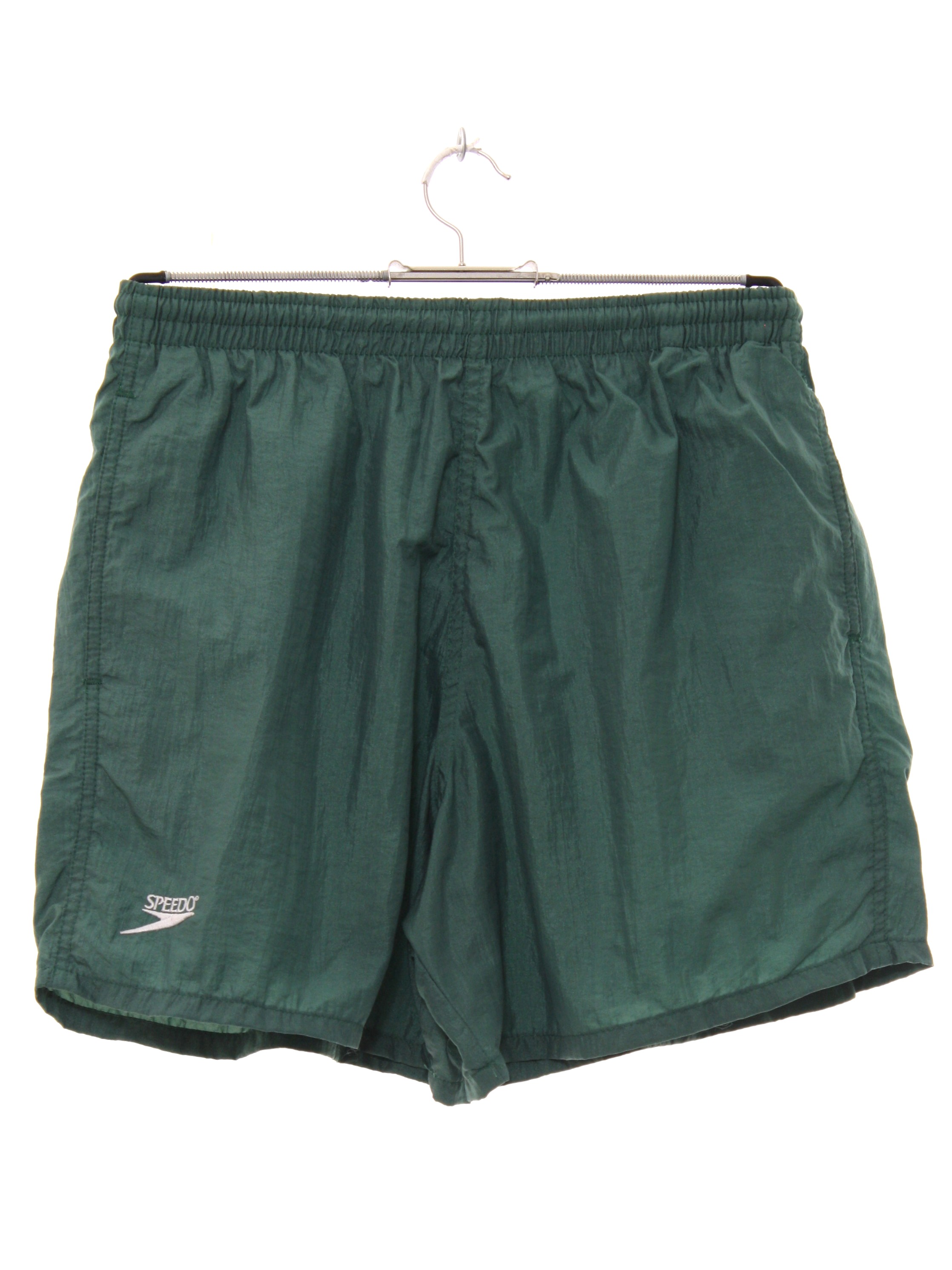 Retro 1980's Shorts (Speedo) : Late 80s -Speedo- Mens shiny pine green ...