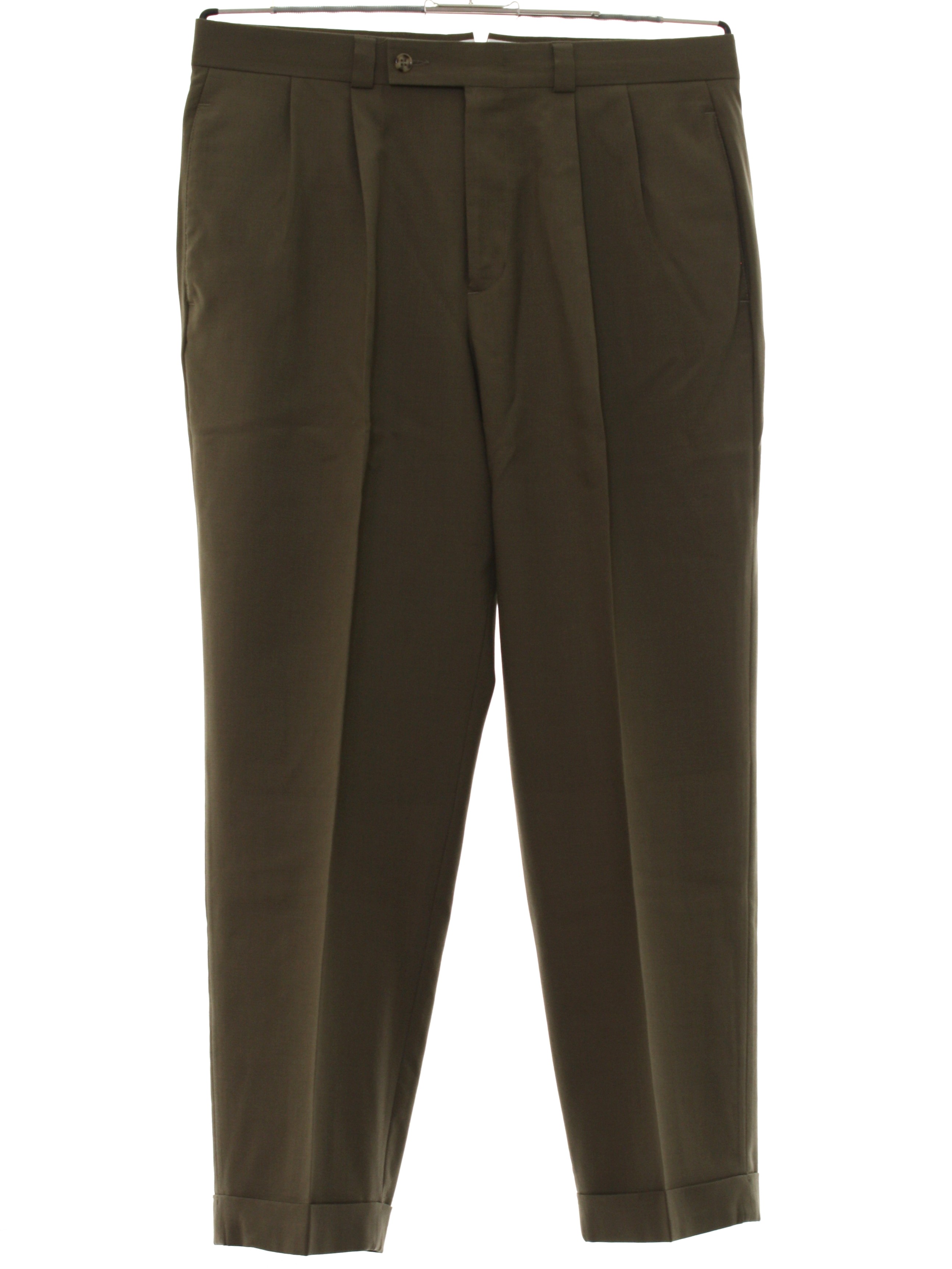 80s Vintage Slates Pants: 80s -Slates- Mens light brown wool poplin ...