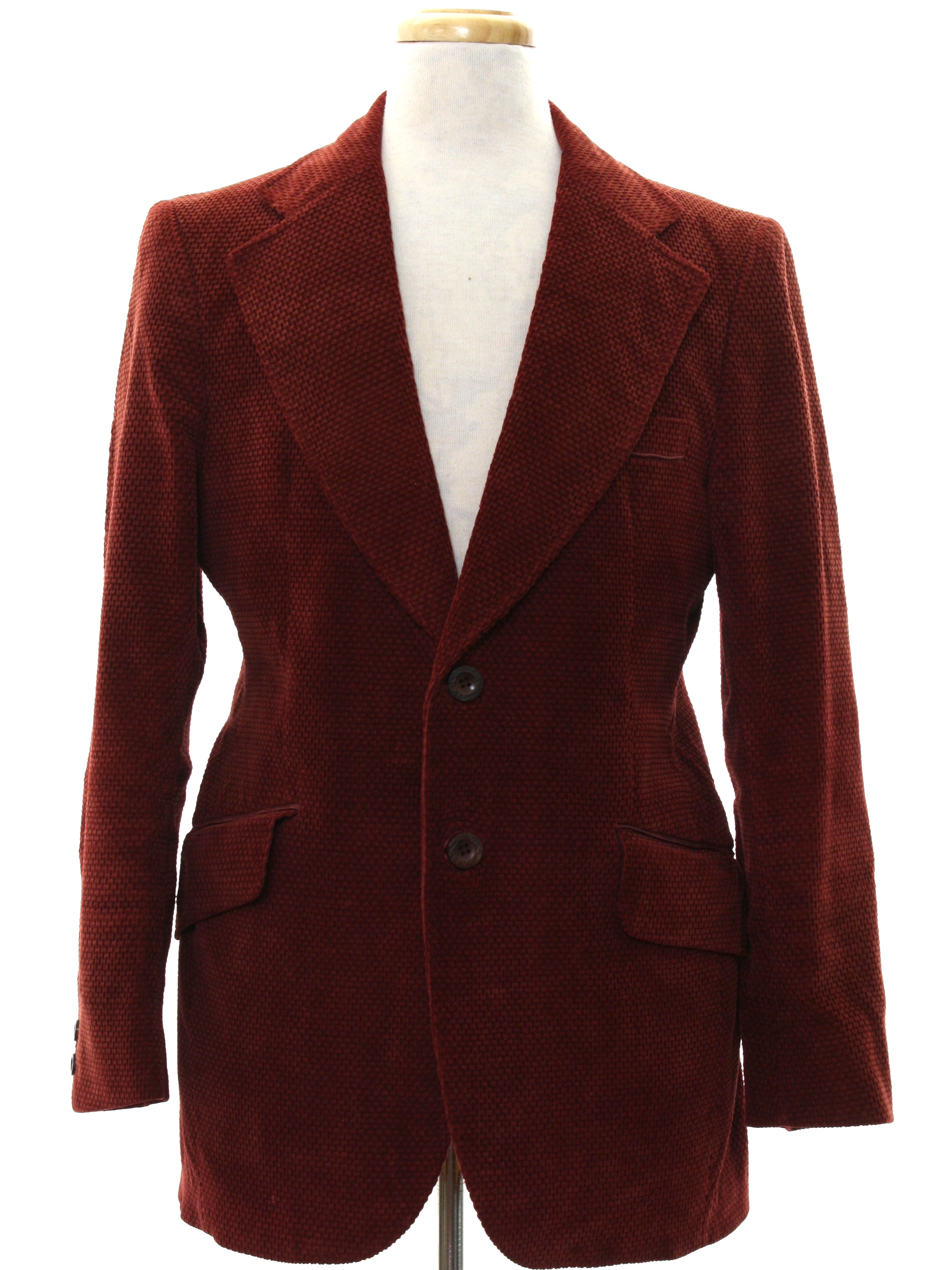 Vintage Cortefiel Seventies Jacket: 70s -Cortefiel- Mens brick red ...