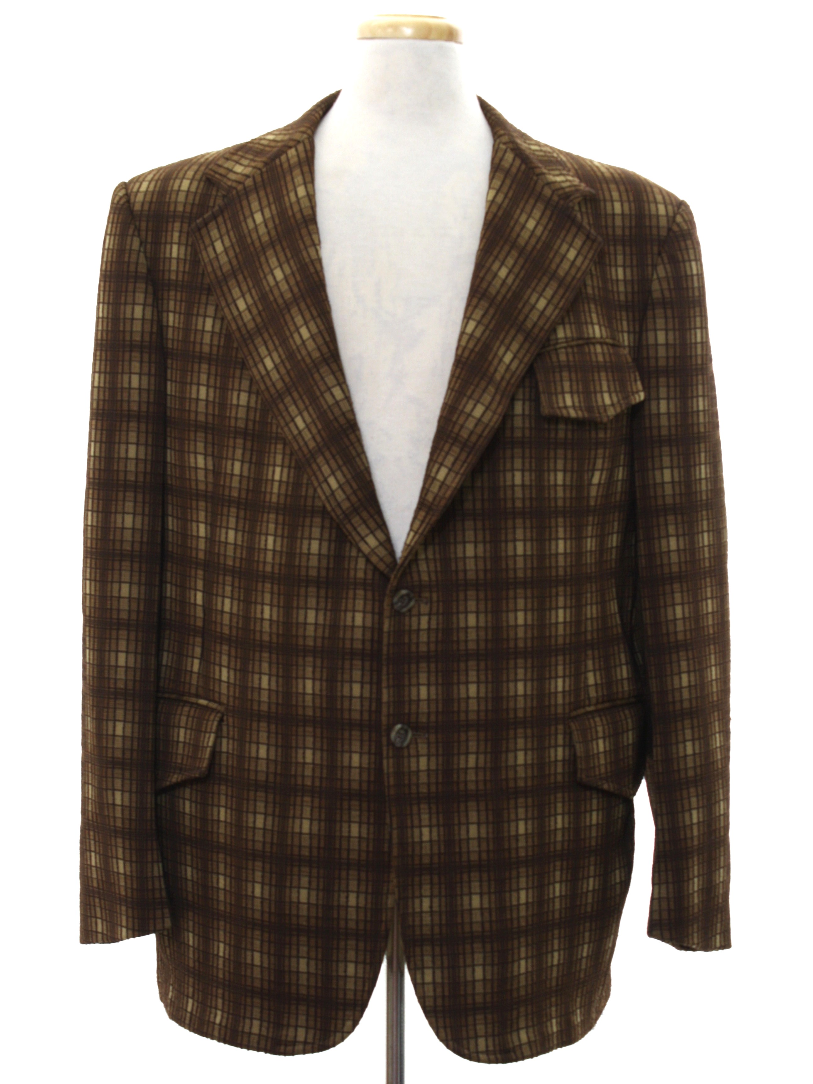 Vintage 1970's Jacket: 70s -Panhandle Slim- Mens dark brown, tan and ...