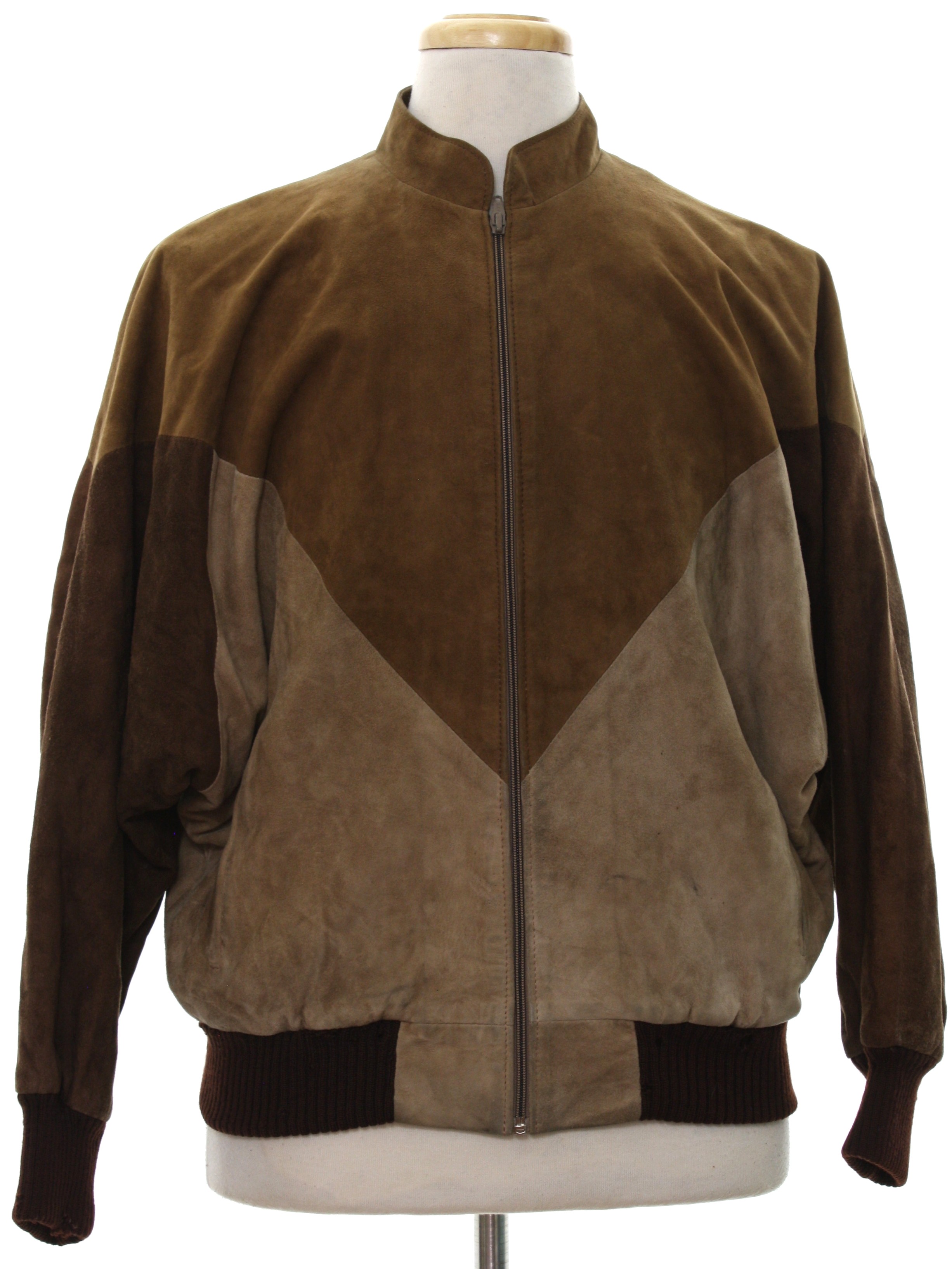 80s Leather Jacket (Uerostyle): 80s -Uerostyle- Mens dark brown, light ...