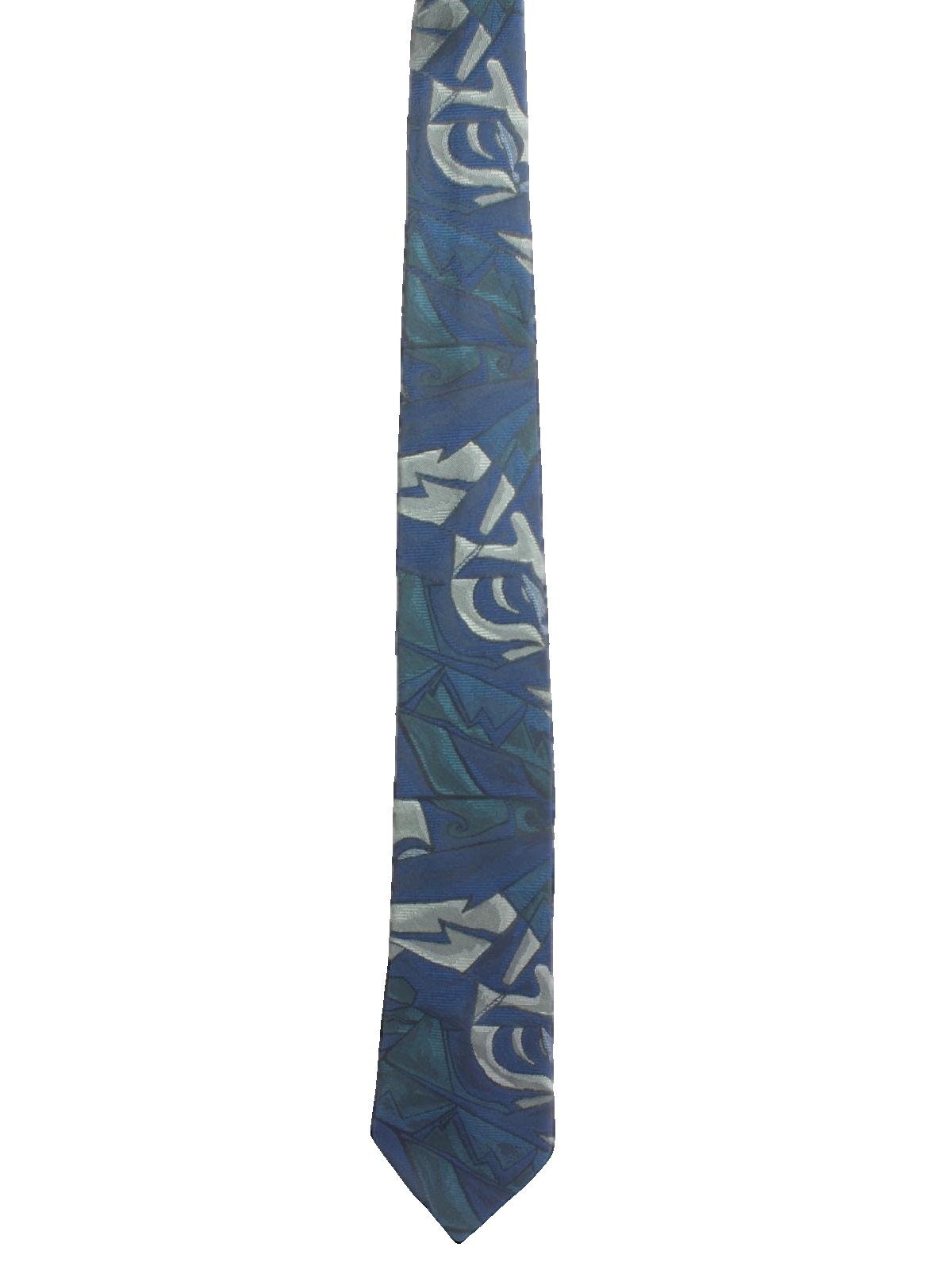 Vintage 80s Neck Tie: 80s -Missing Label- Mens shiny royal blue ...