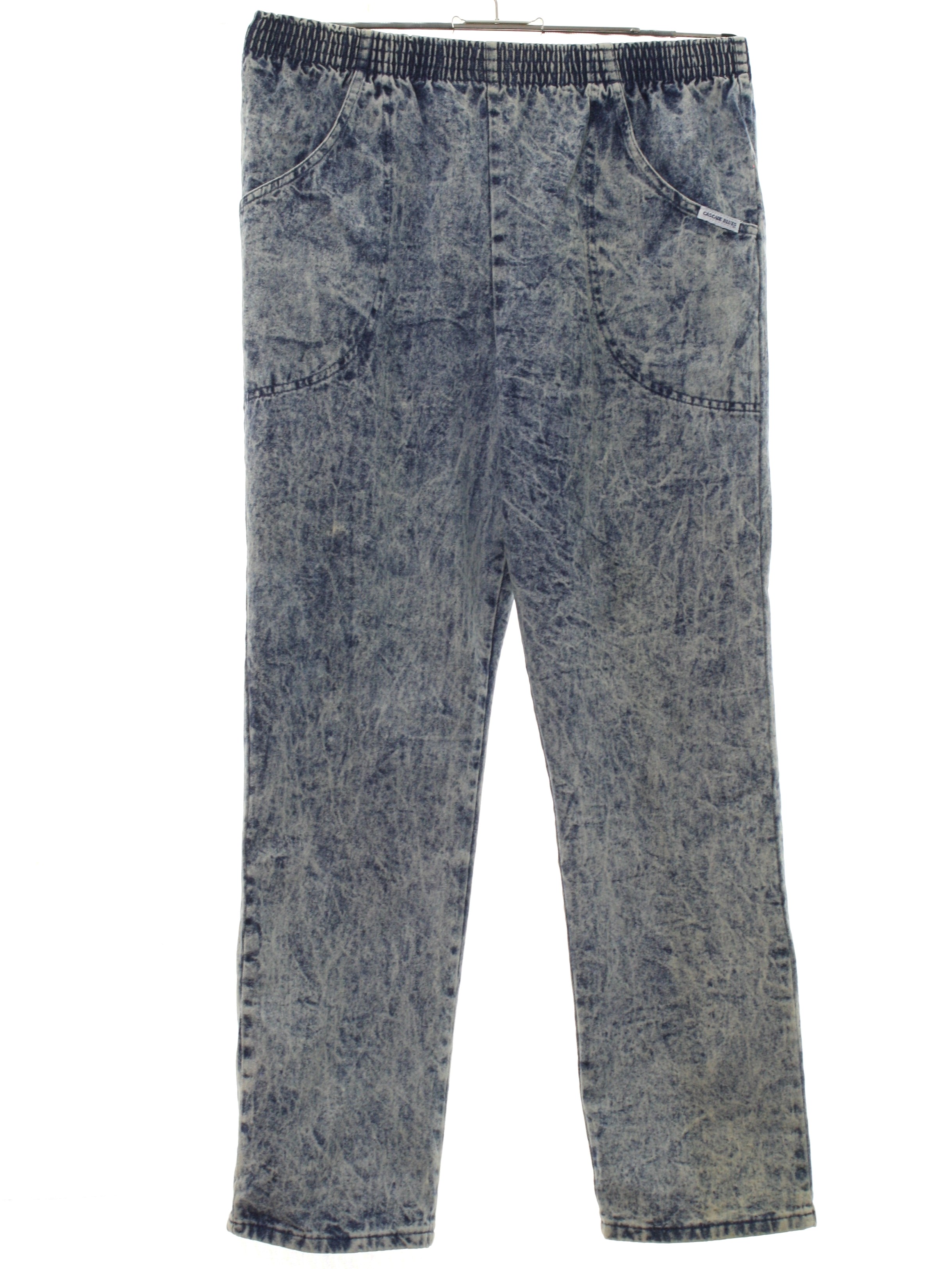 cascade blue jeans elastic waist