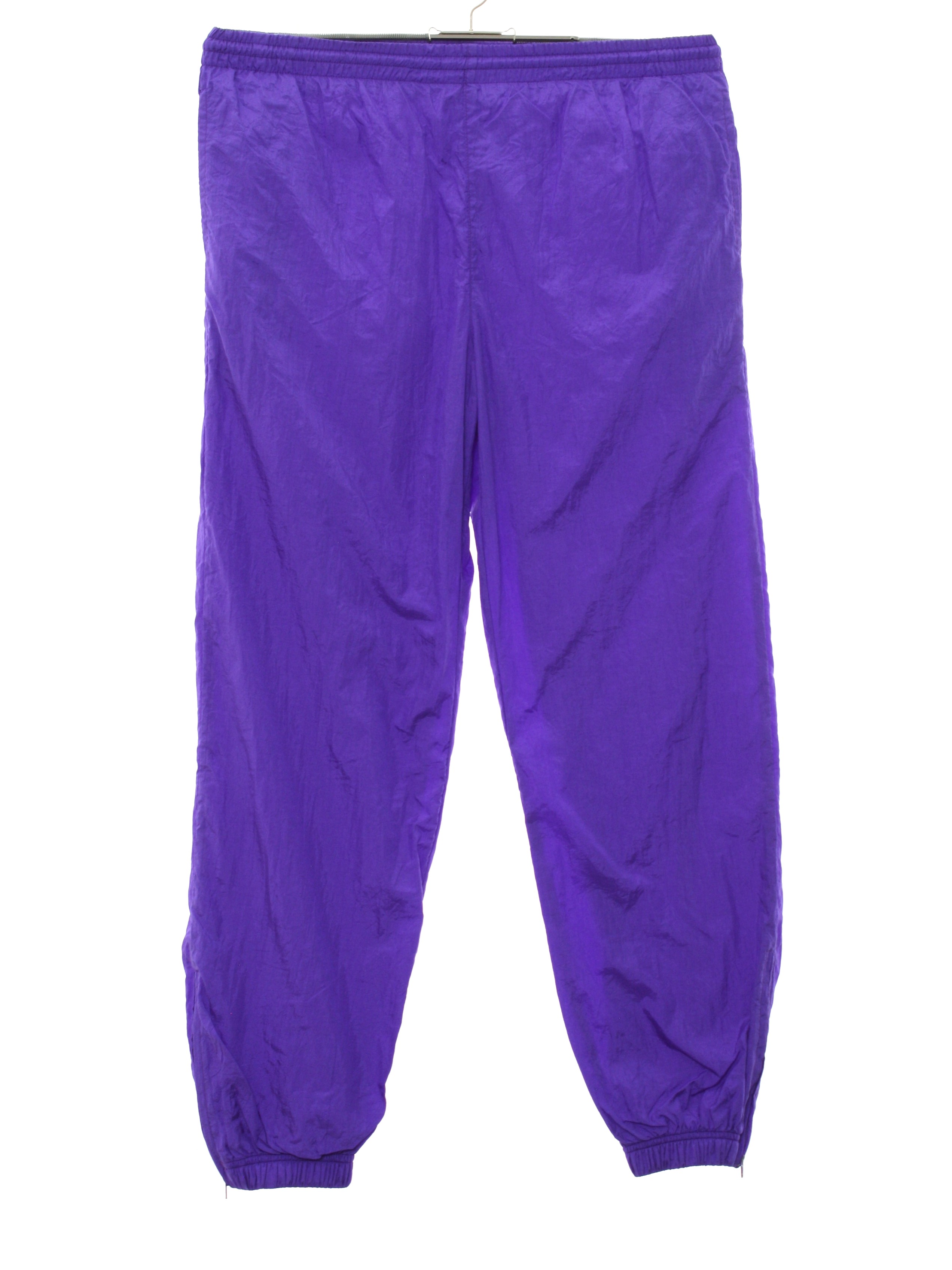 1980's Retro Pants: 80s -Casual Isle- Unisex shiny purple solid colored ...