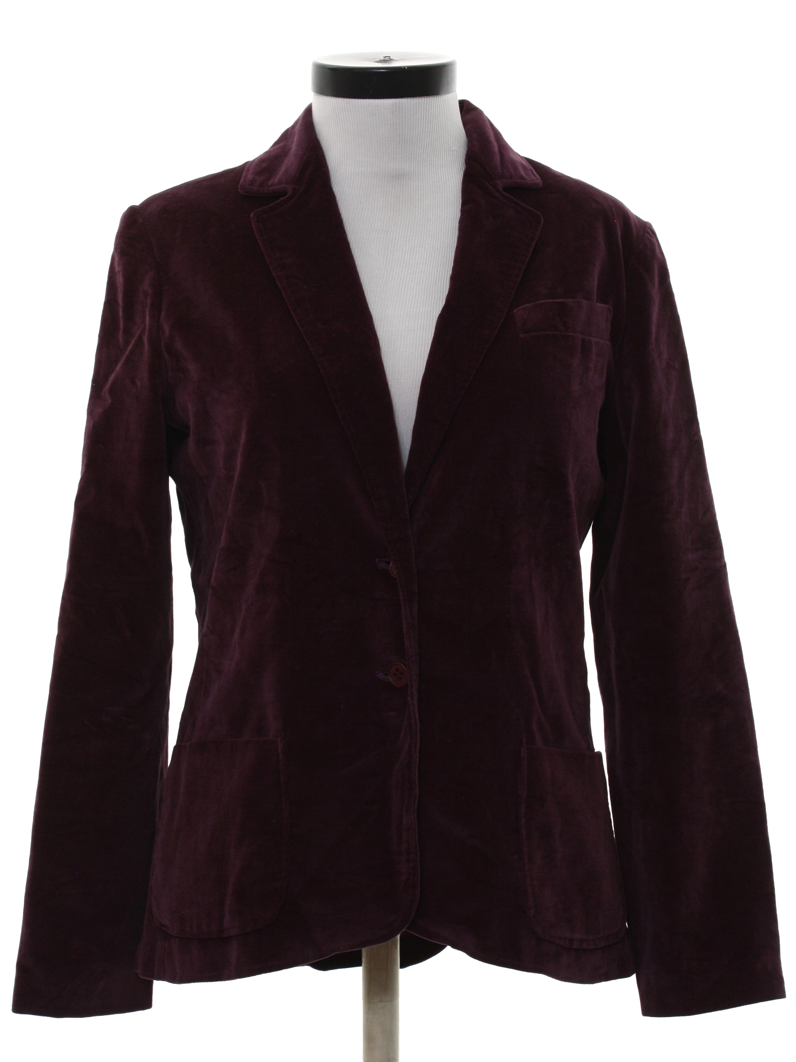 Eighties Vintage Jacket: 80s -Home Sewn- Womens maroon background ...