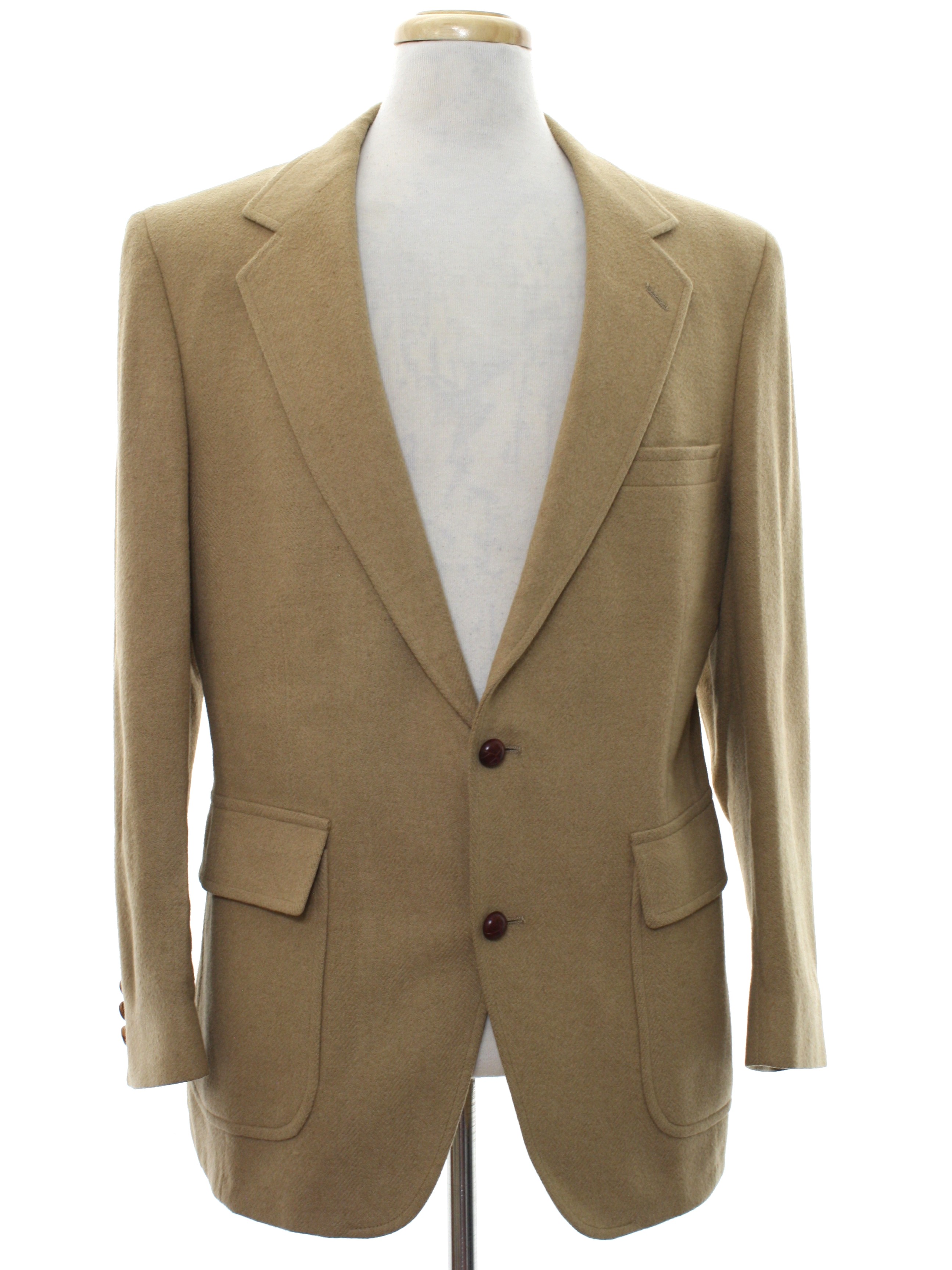 80's Vintage Jacket: 80s -John Alexander- Mens camel brown wool blazer ...