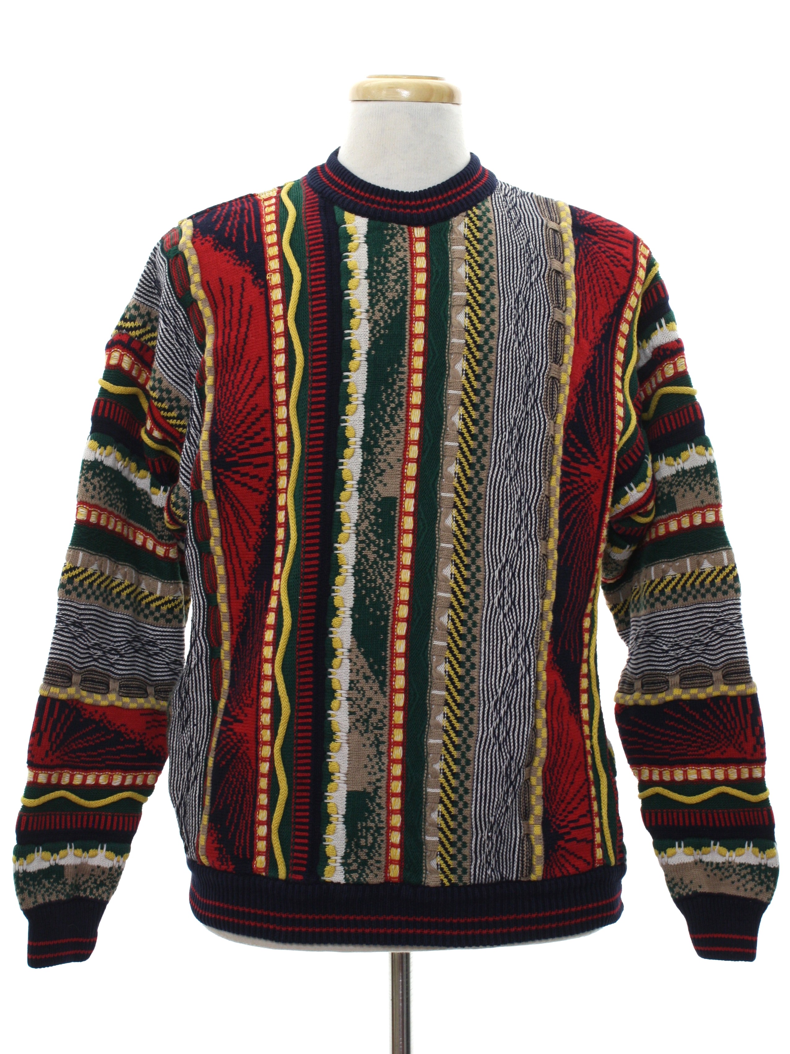 1980's Sweater (Cotton Traders): 80s -Cotton Traders- Mens red ...