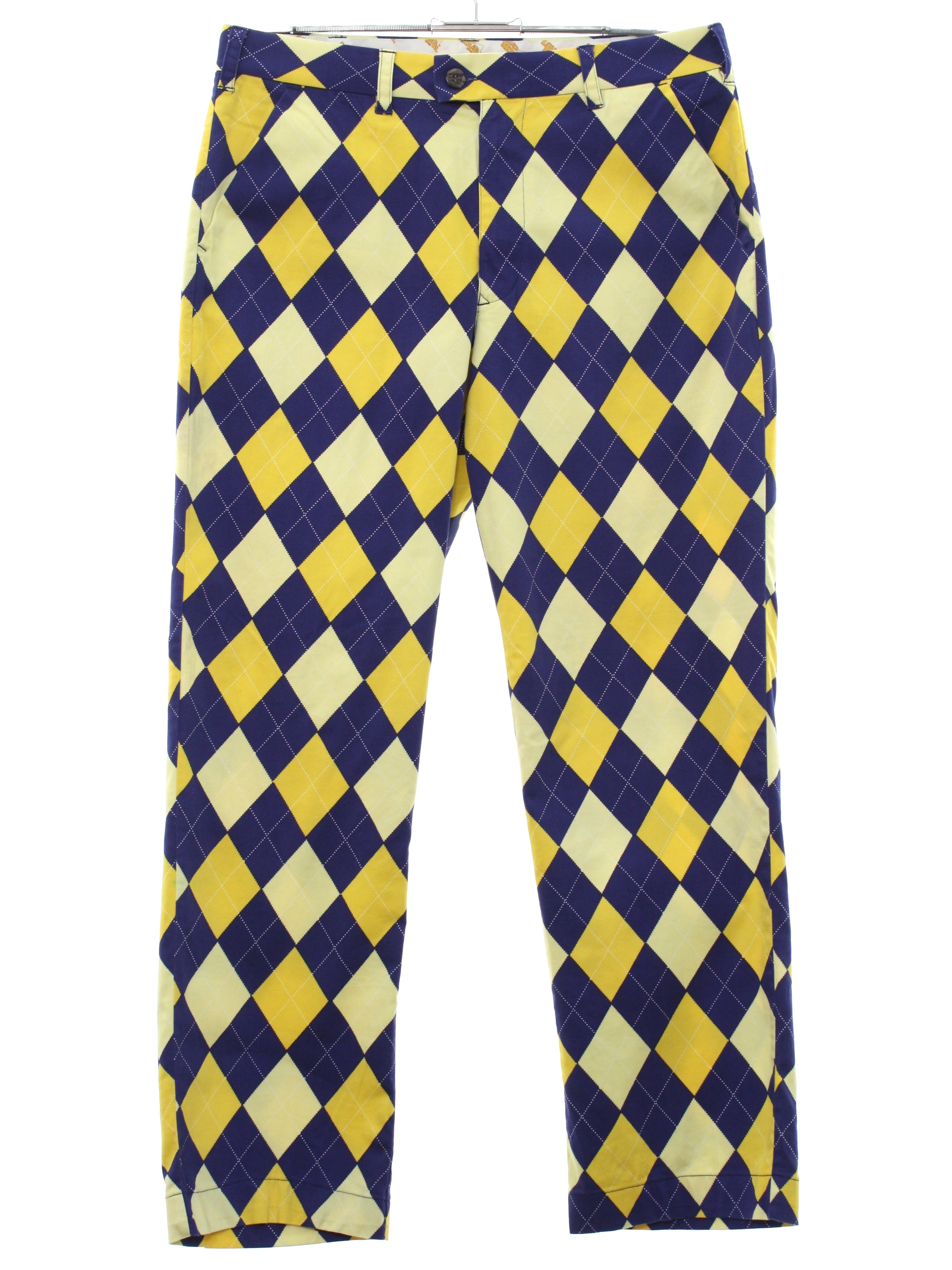 blue plaid golf pants