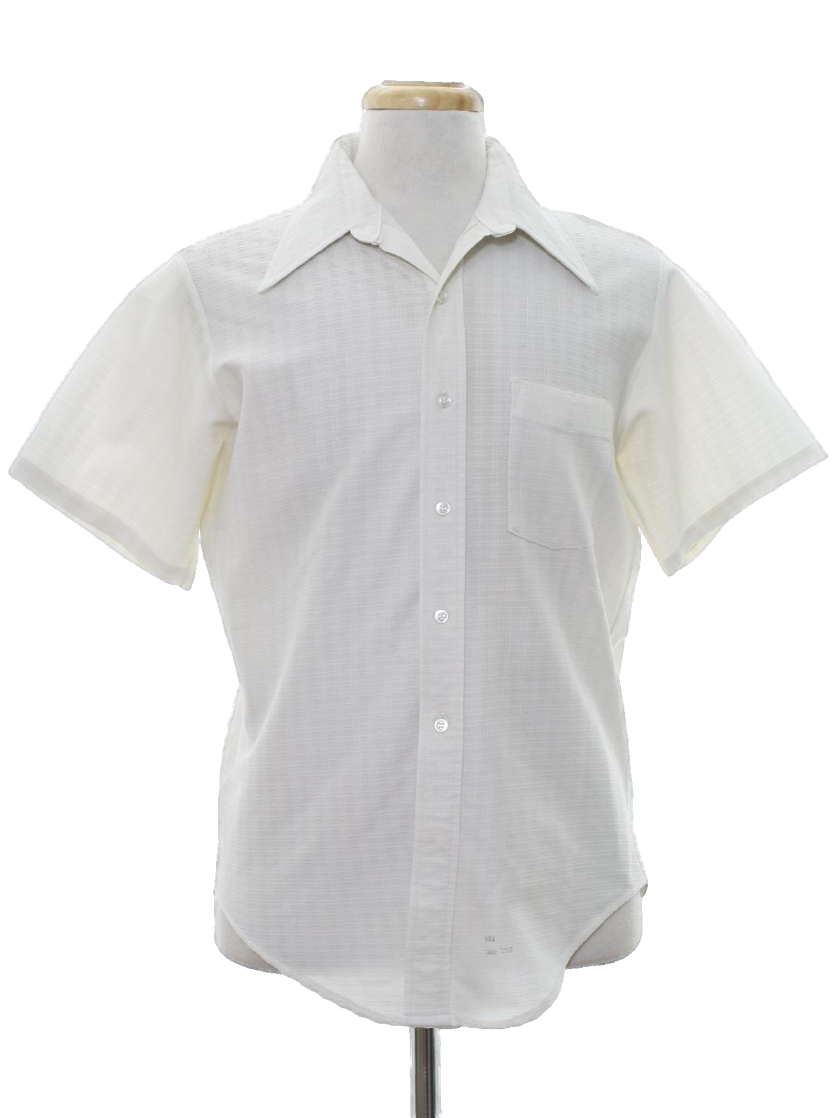 Vintage Kmart 70's Shirt: 70s -Kmart- Mens white with subtle white ...