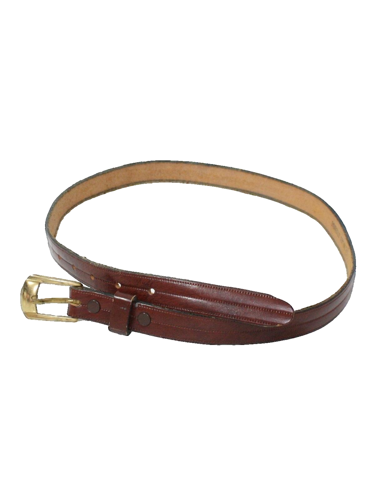 Sixties Vintage Belt: Early 60s -Molded Steerhide- Mens brown smoth ...