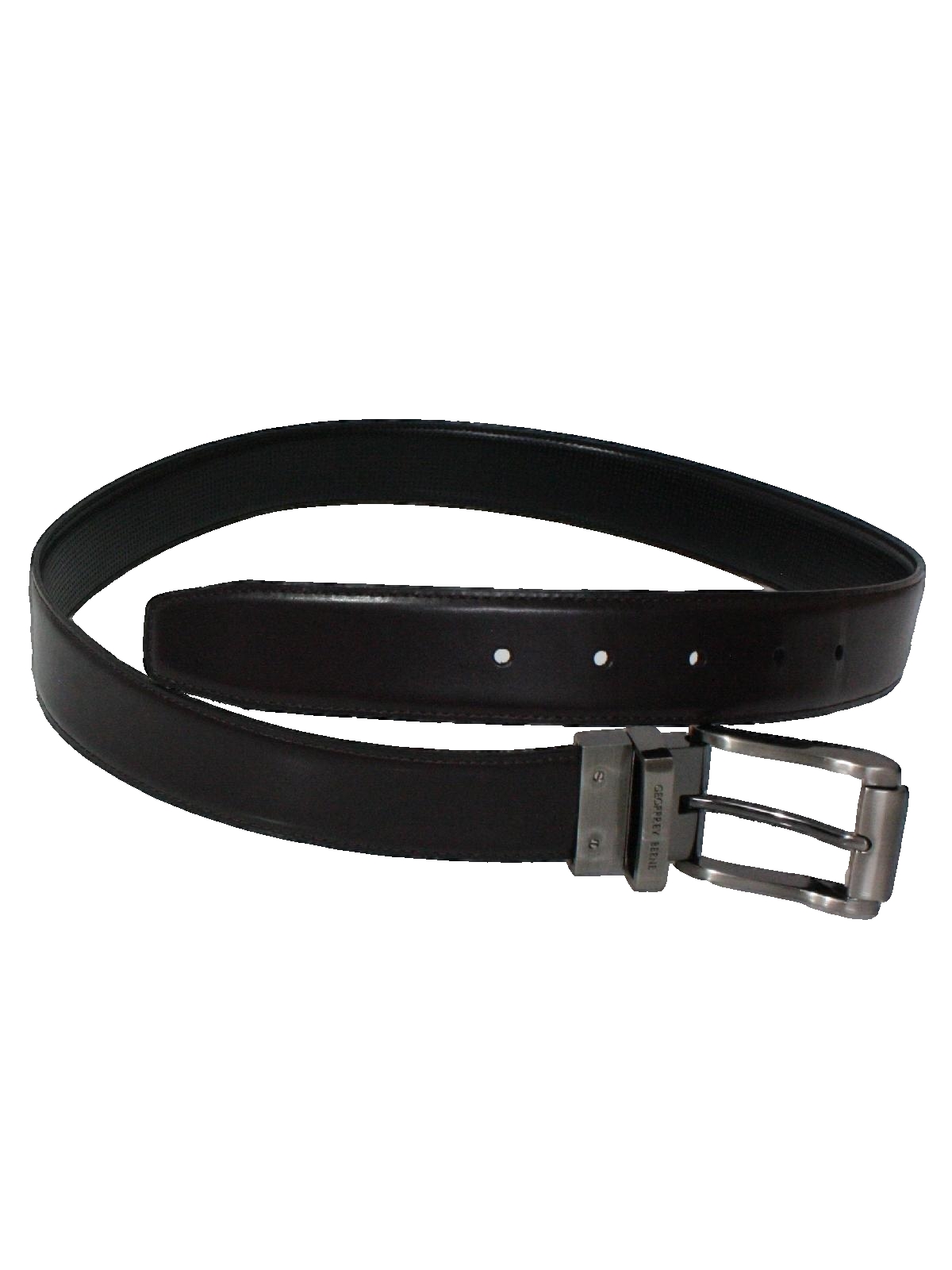 1990's Belt (Geoffrey Beene): 90s -Geoffrey Beene- Mens black smooth ...