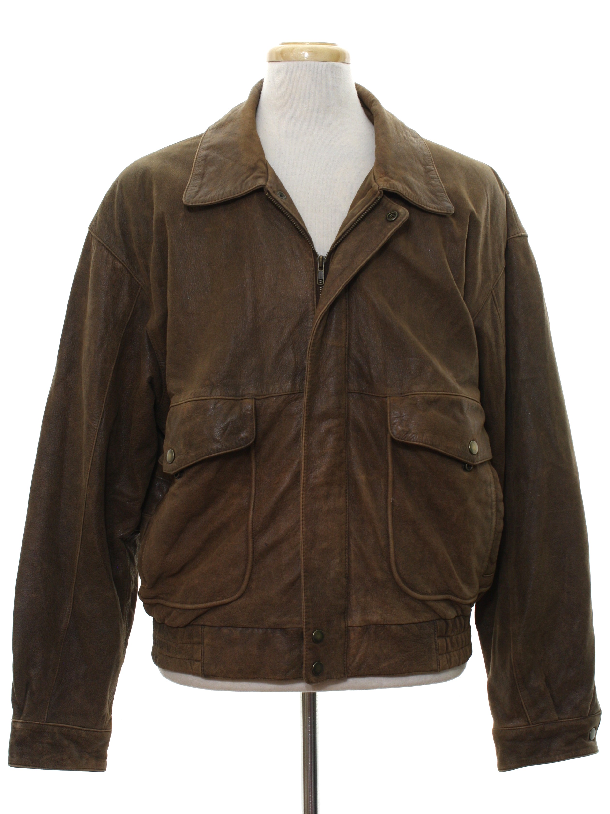 1980's Vintage Georgetown Leather Design Leather Jacket: 80s ...