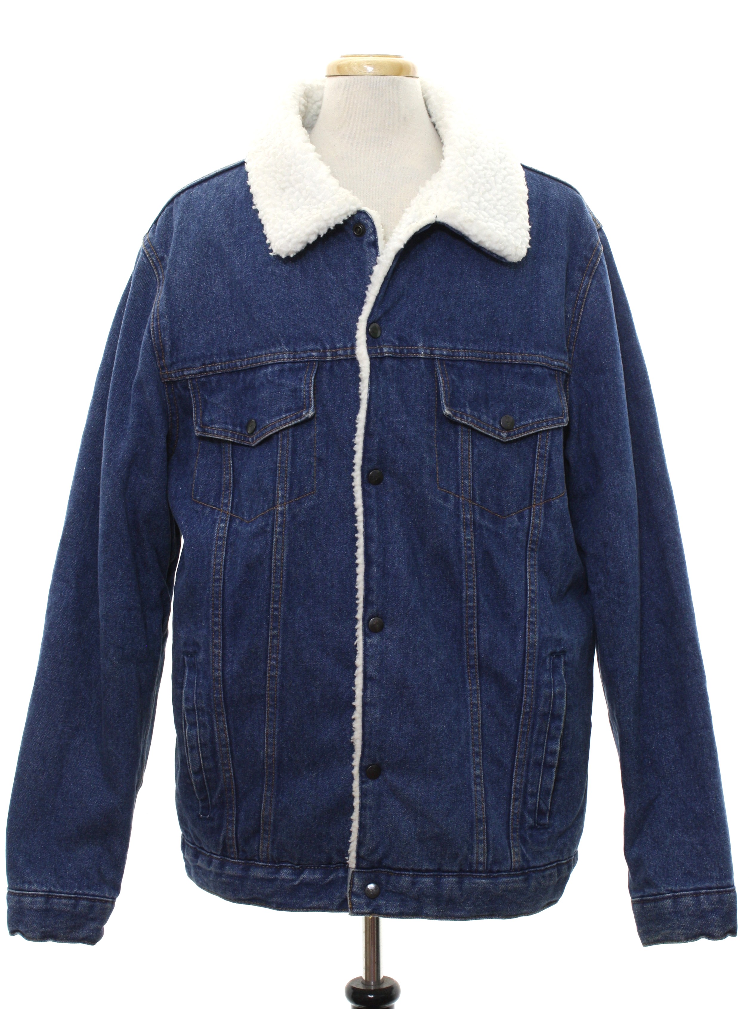 70's Silver Spur Jacket: 70s -Silver Spur- Mens faded blue cotton denim ...