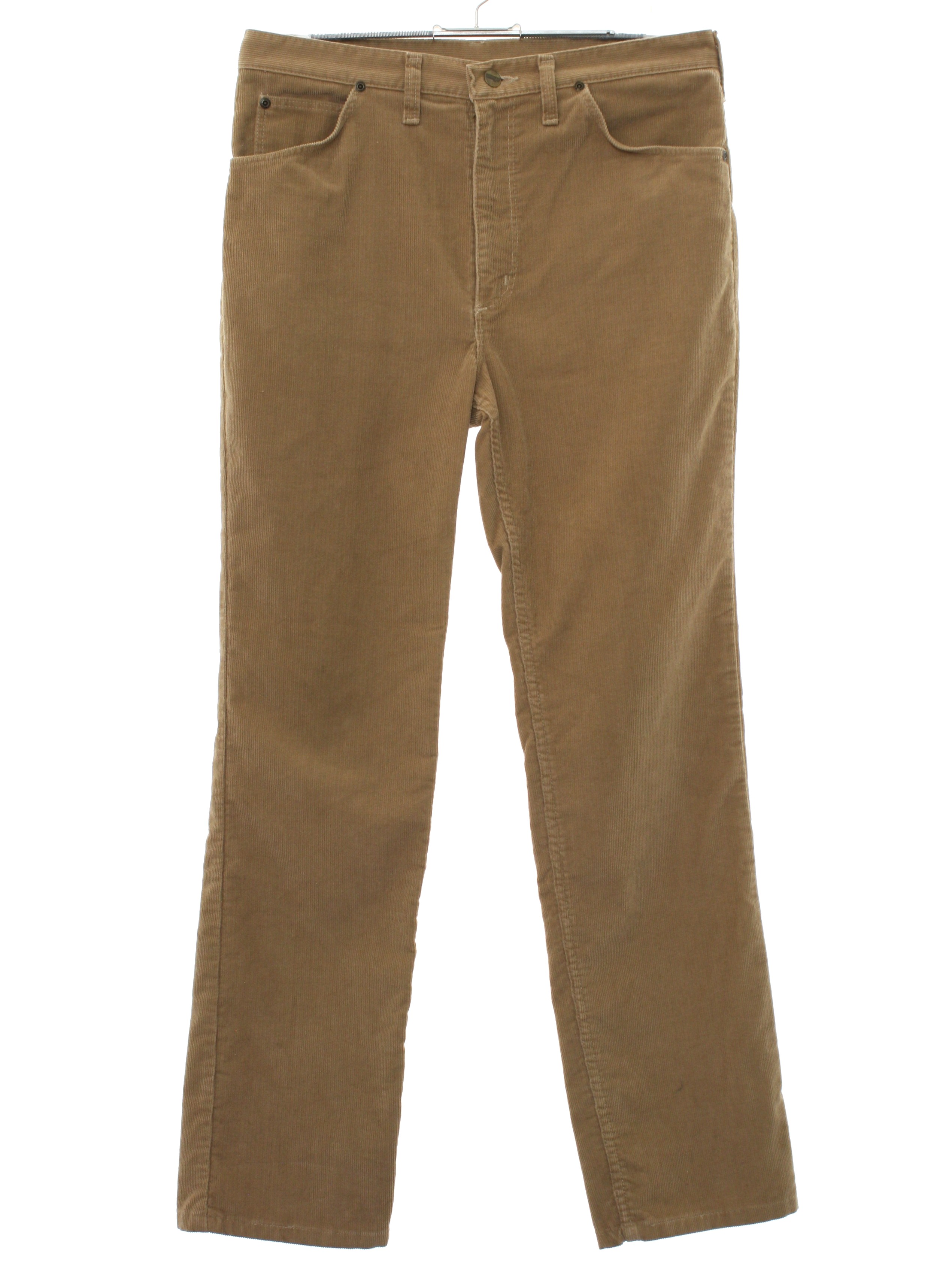80s Retro Pants: 80s -Wrangler- Mens tan cotton corduroy flat front ...