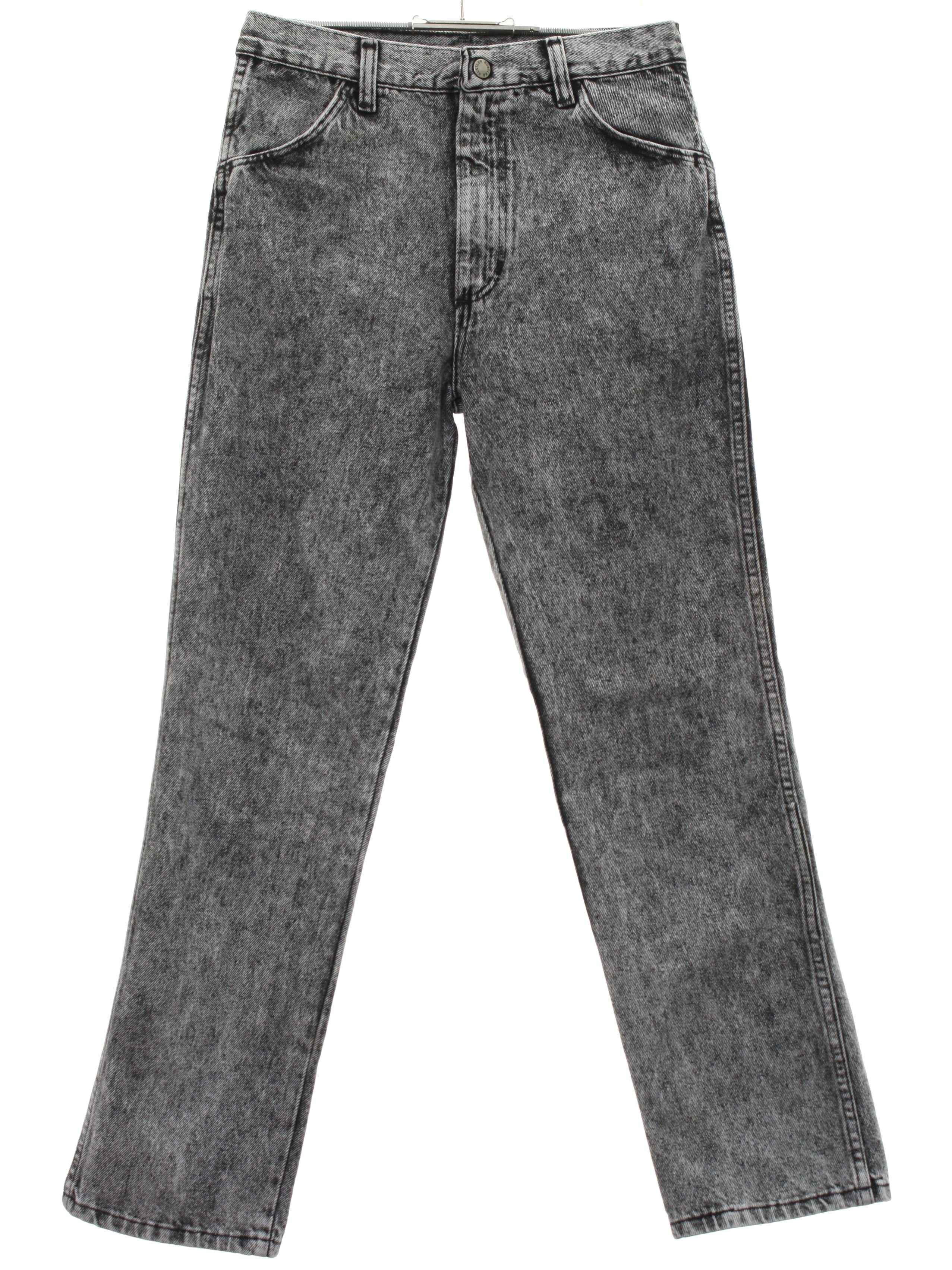 1980's Pants (Rustler): 80s -Rustler- Womens Black solid colored cotton ...