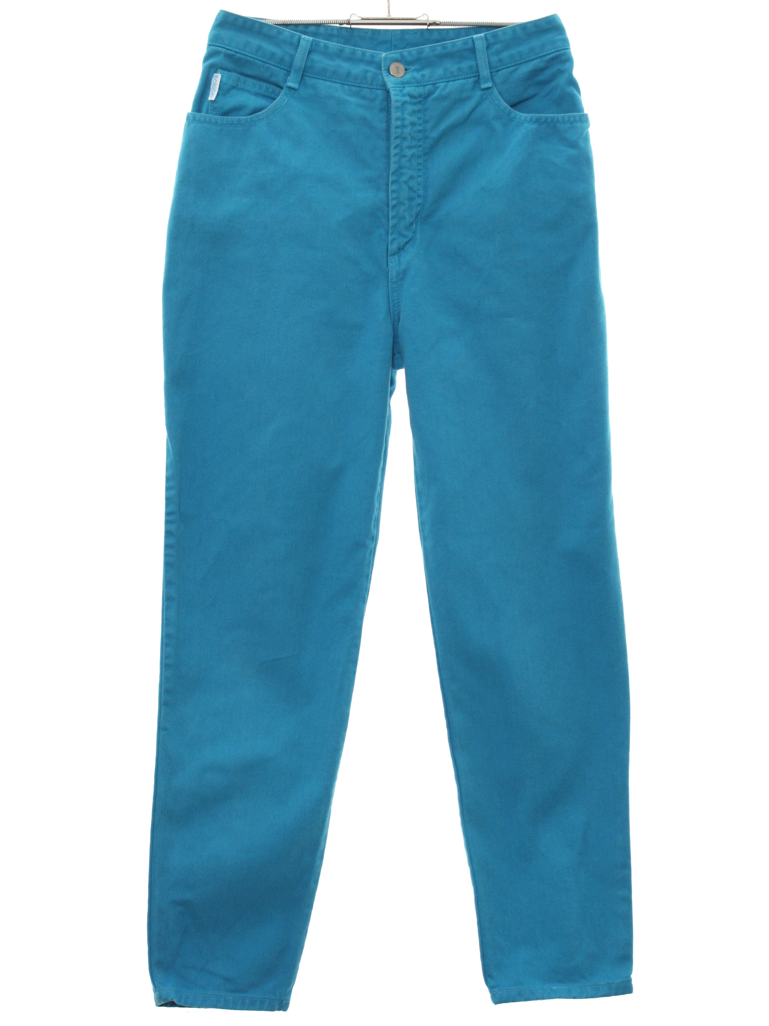1980's Pants (Bongo): 80s -Bongo- Womens sky blue cotton denim tapered ...