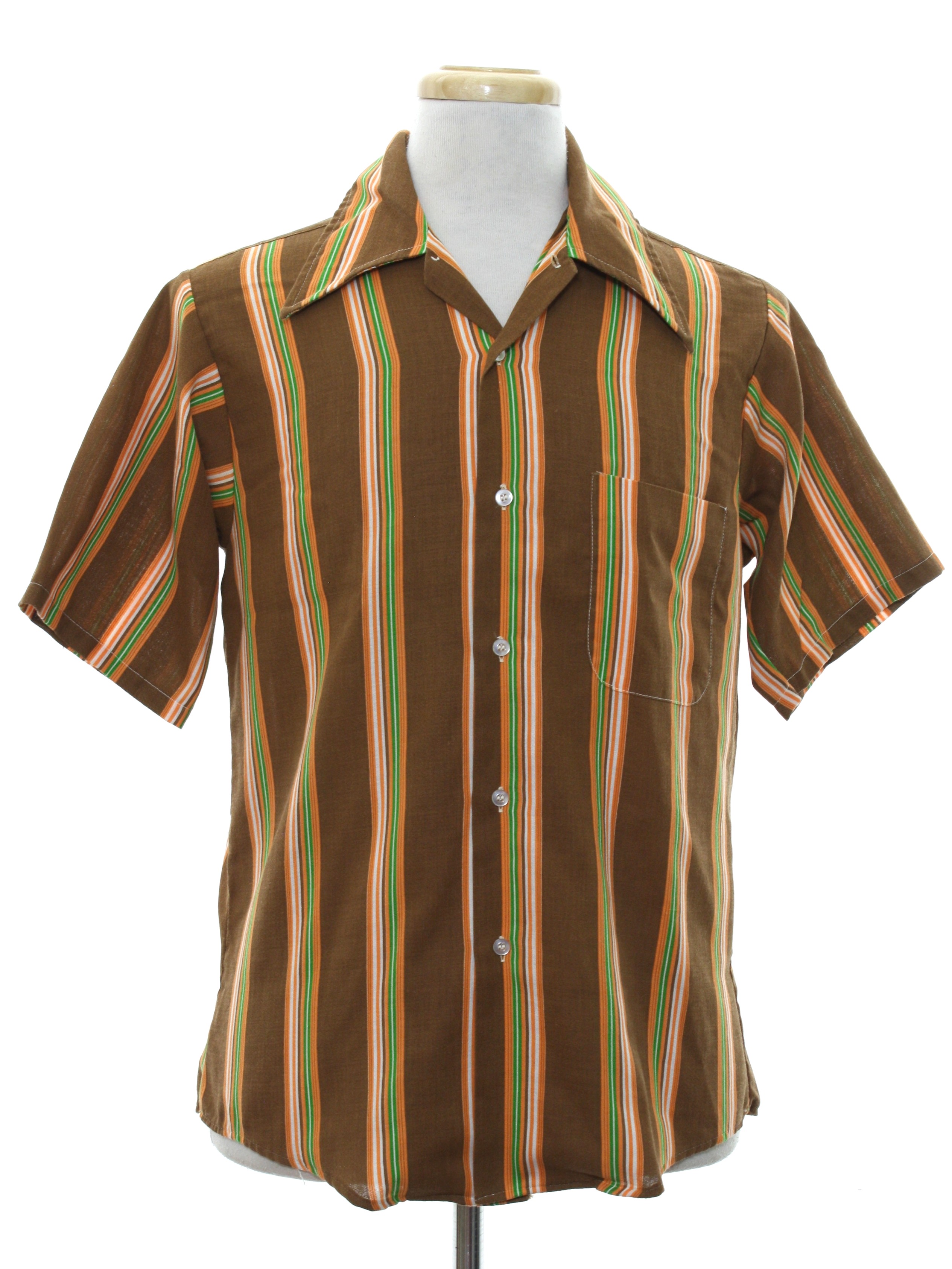 Vintage Mr Walker 70's Shirt: 70s -Mr Walker- Mens brown background ...