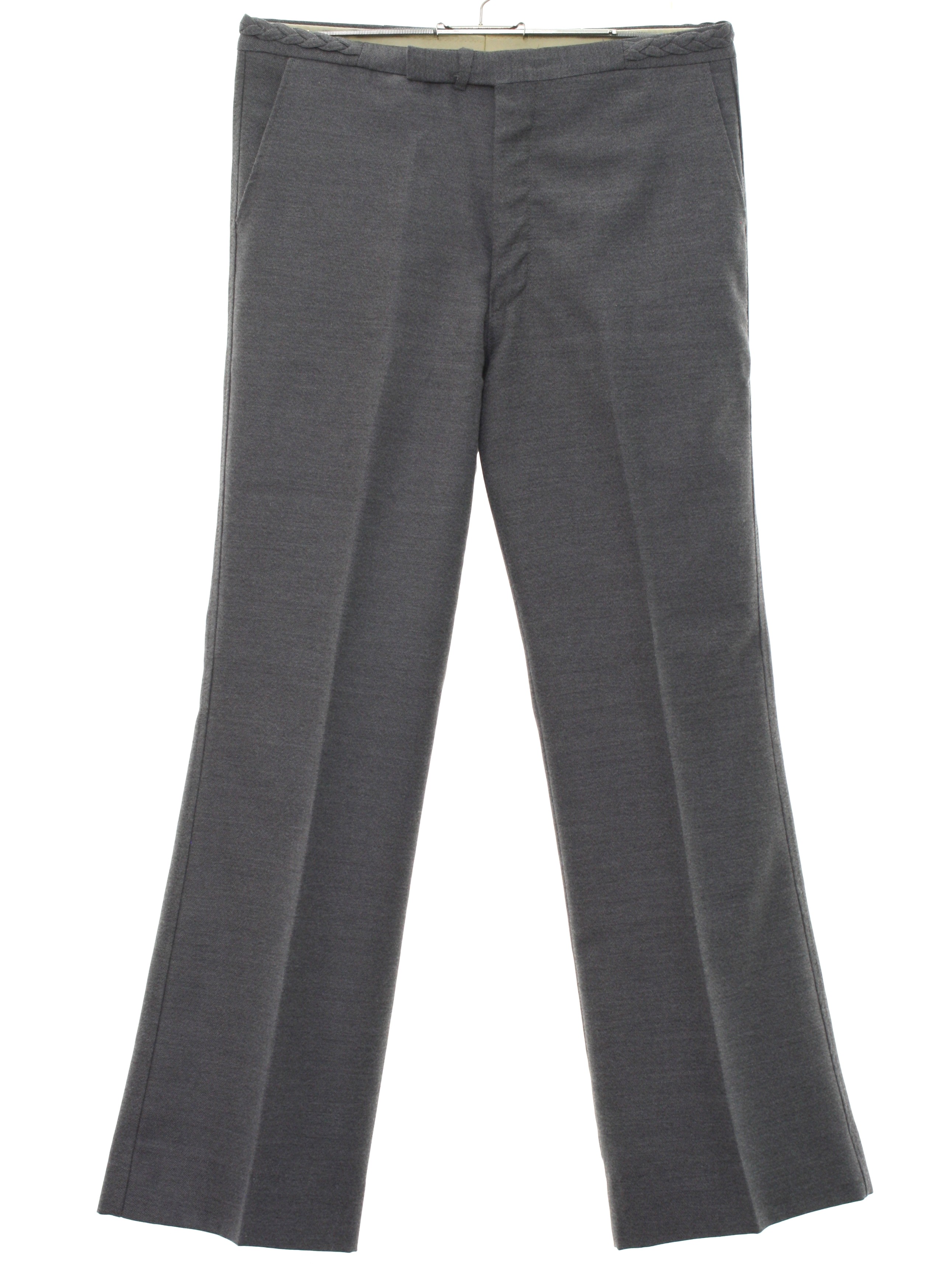 Vintage 70s Flared Pants / Flares: 70s -Outlooks- Mens gray heather ...