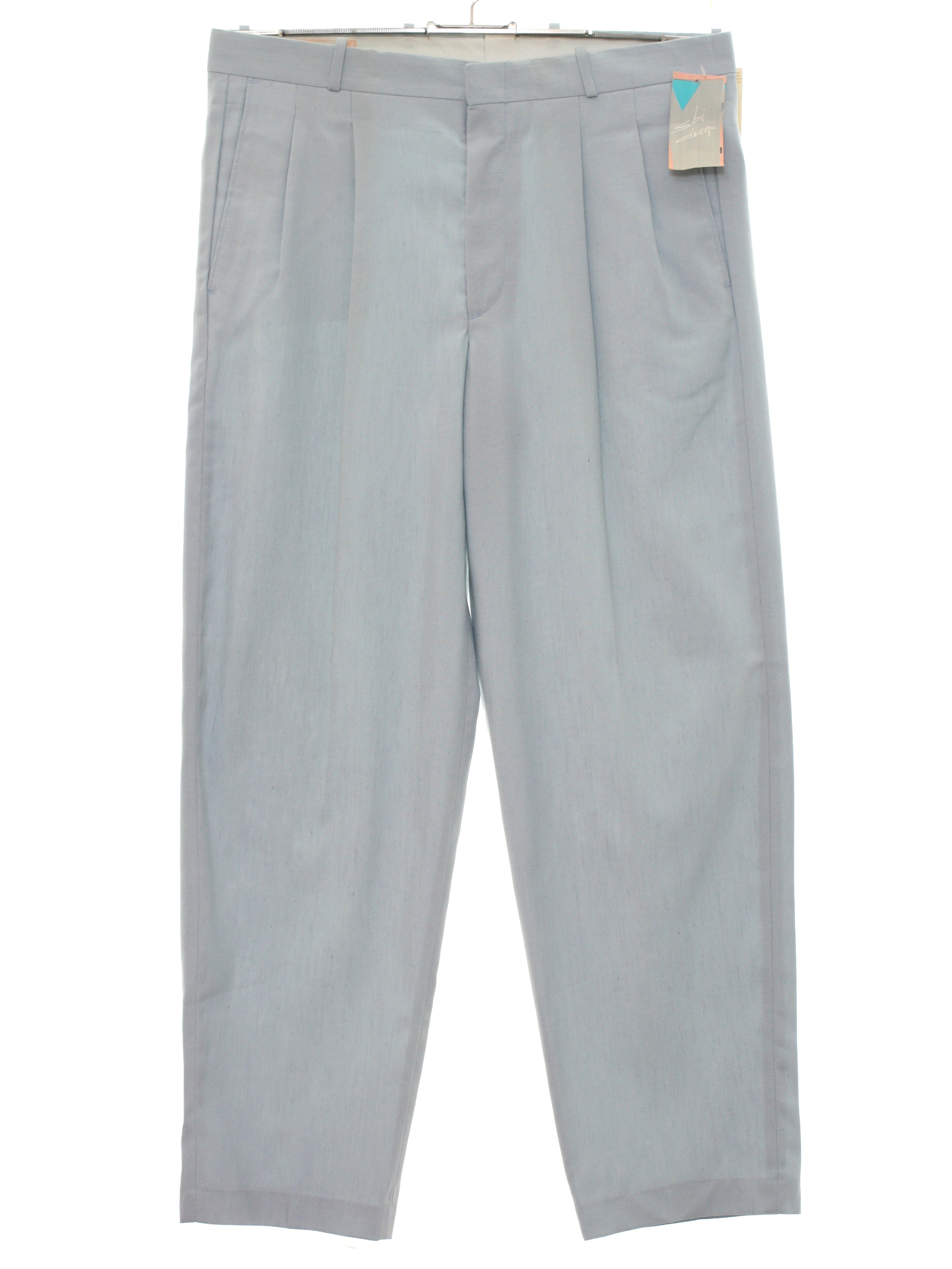 Retro 80s Pants (SBI Design) : 80s -SBI Design- Mens ice blue rayon ...