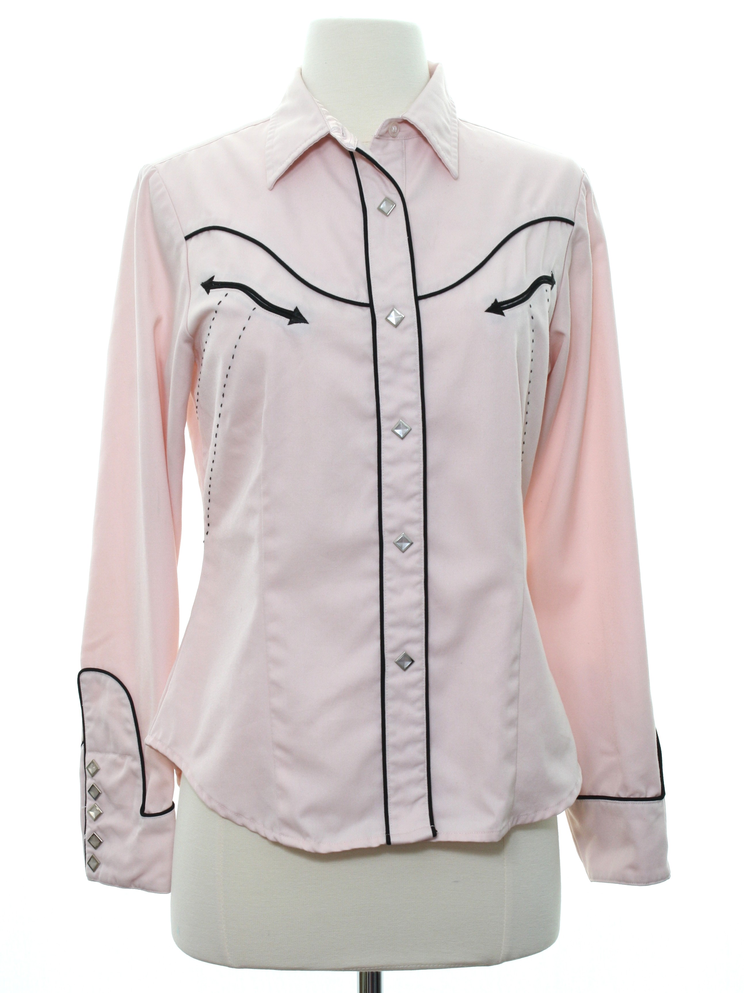 Download 1990s Roper Western Shirt: Late 90s -Roper- Womens blush ...