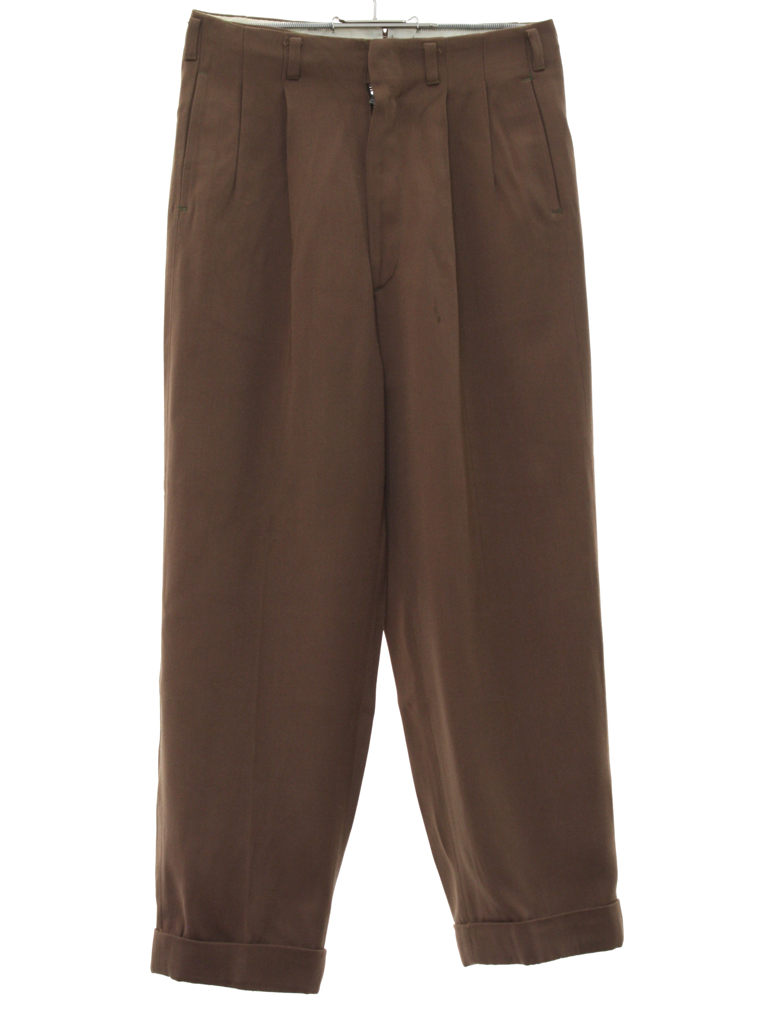 Vintage 1940's Pants: 40s -Home Sewn- Boys soft brown wool Vintage 1940's Pants: 40s -Home Sewn- Boys soft brown wool