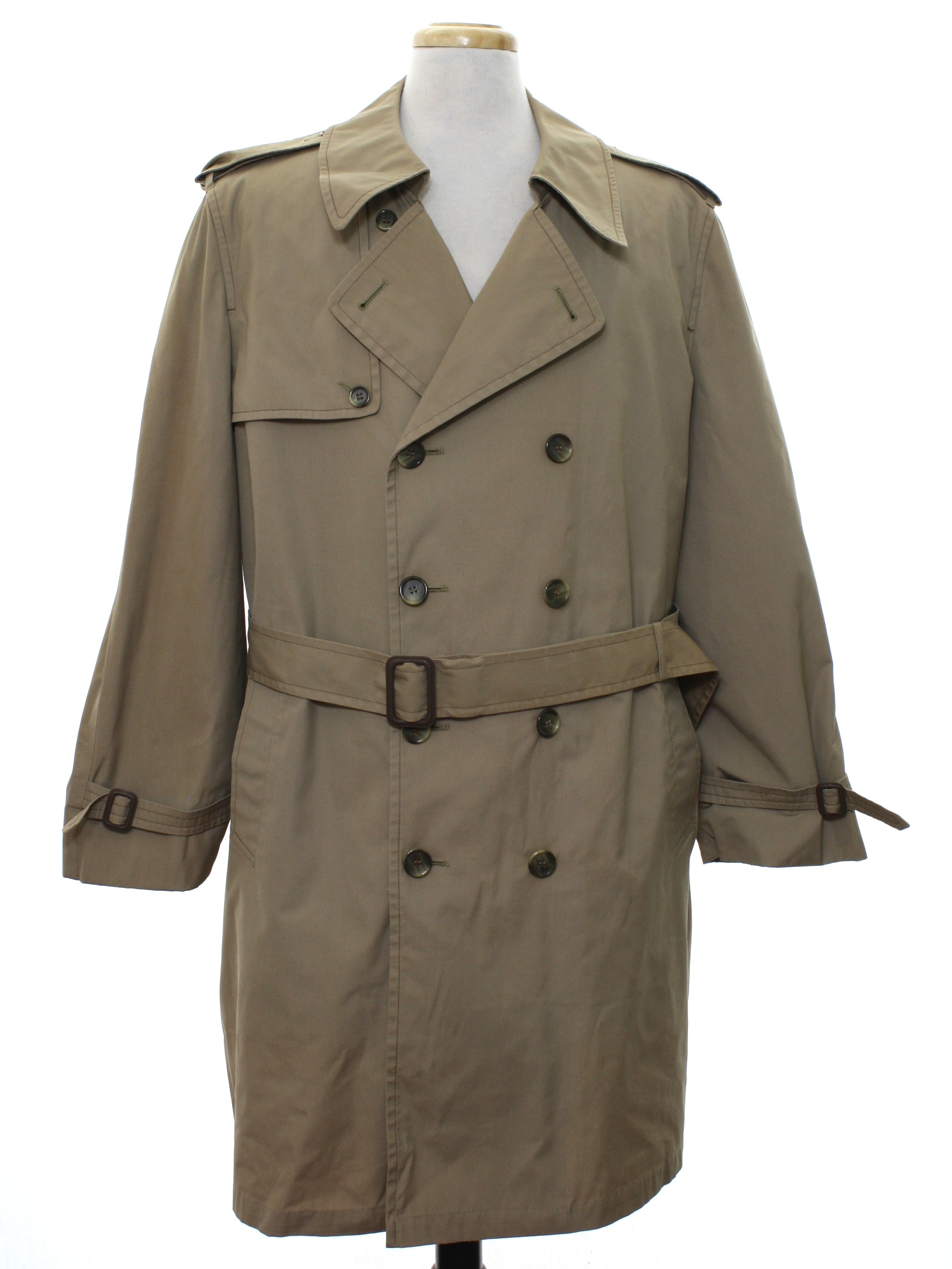 Retro 1980s Jacket: 80s -London Fog- Mens tan background Dacron ...