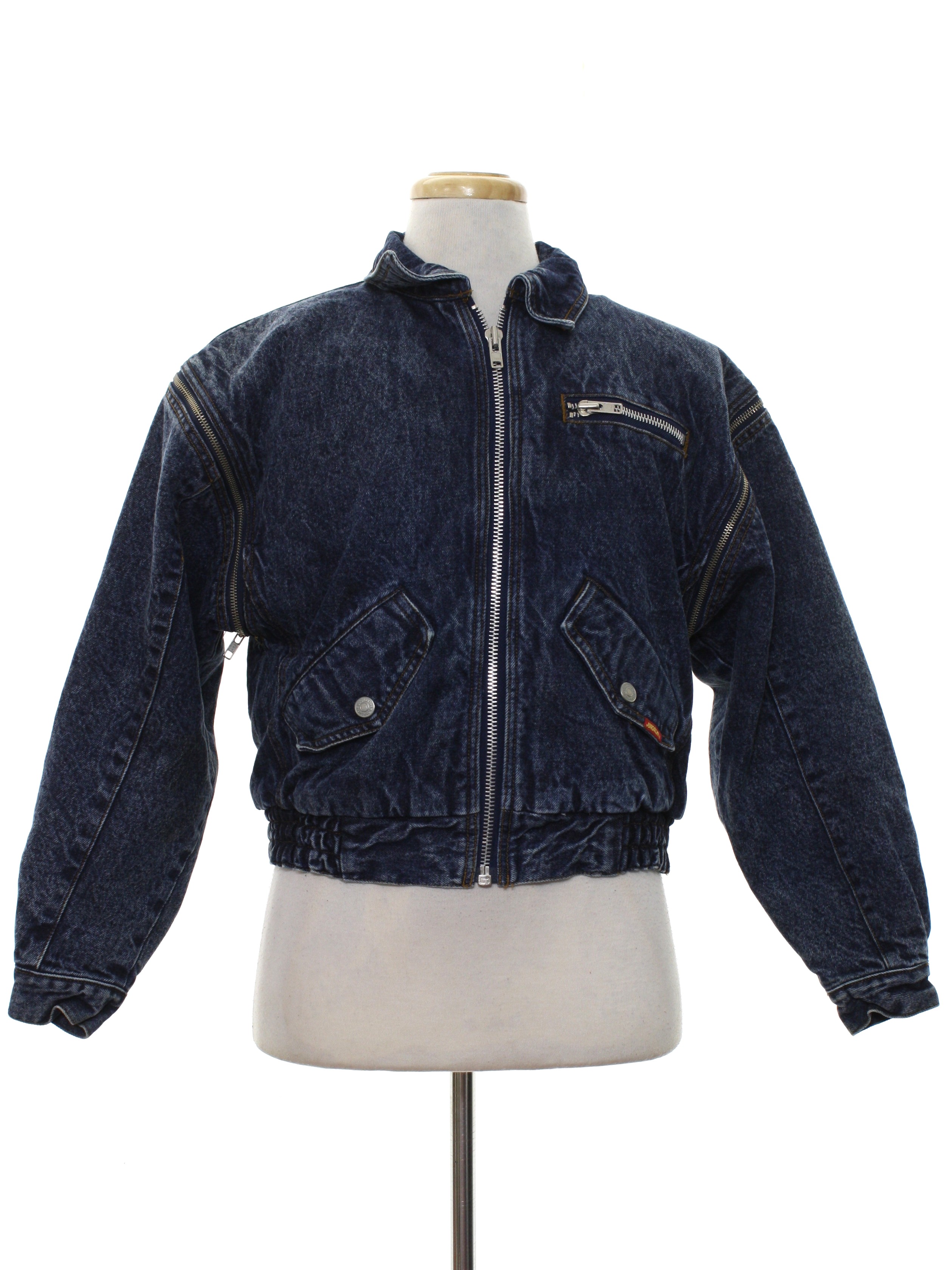 Vintage Jordache 80's Jacket: 80s -Jordache- Mens dark blue background ...