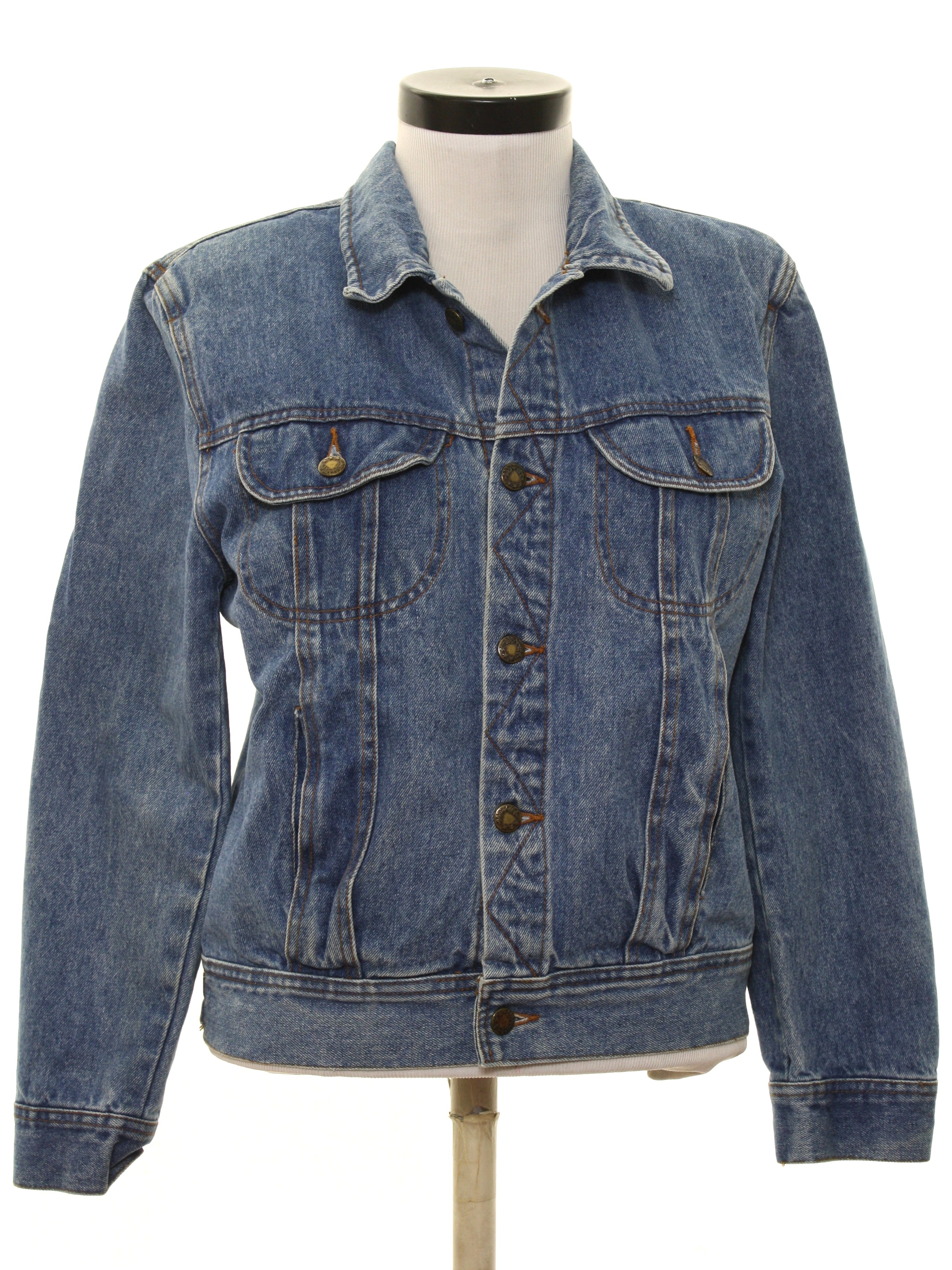 Vintage 1980's Jacket: 80s -Unreadable Label- Womens blue background ...