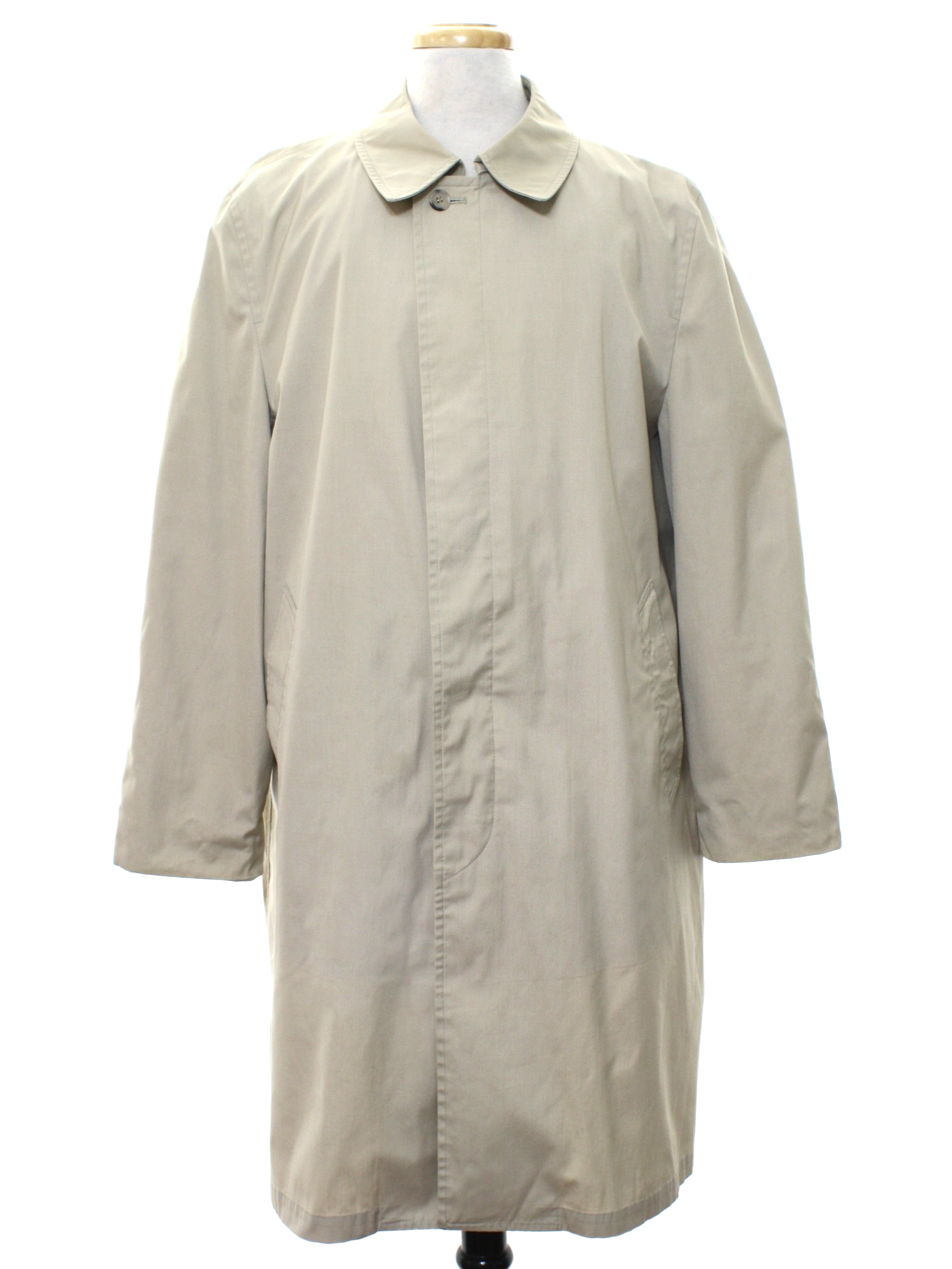 Eighties Vintage Jacket: 80s -Unreadable Label- Mens white bisque rain ...