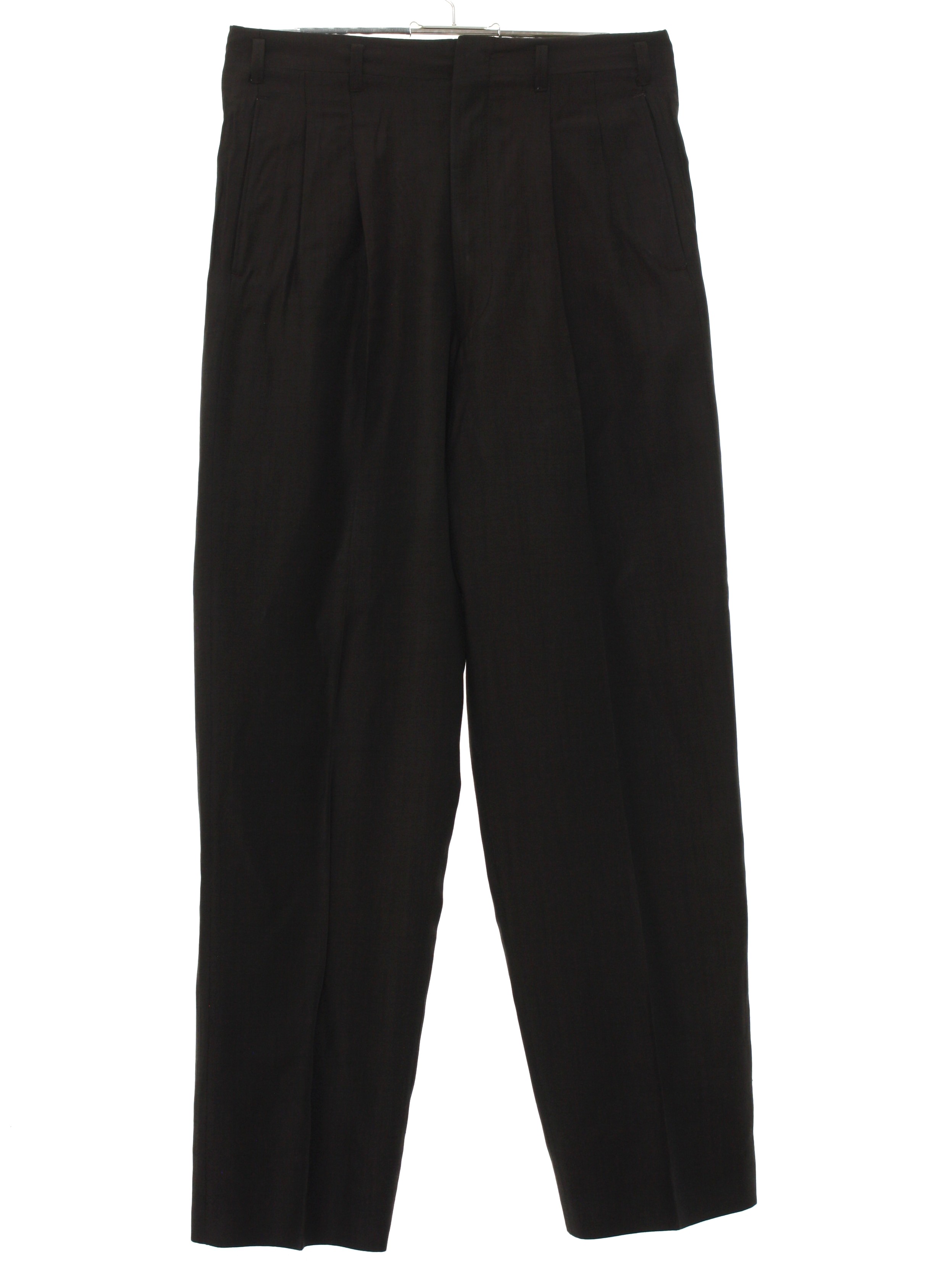 Fifties Vintage Pants: 50s -No Label- Mens dark brown rayon shantung ...