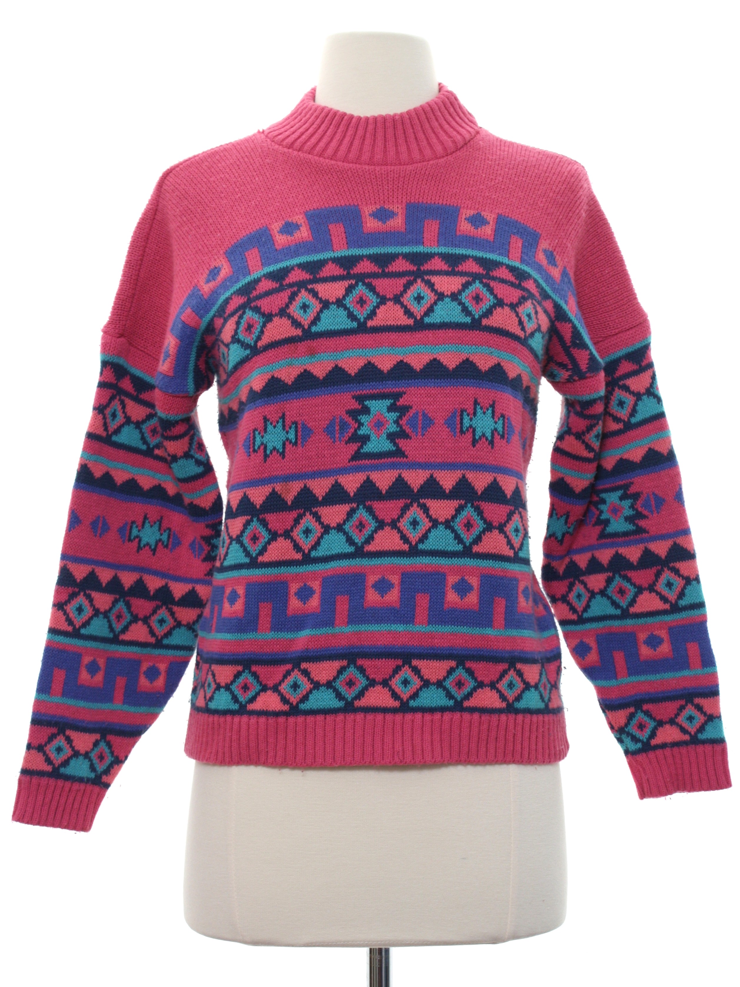 1980's Retro Sweater: Late 80s -or Early 90s -Kids Today- Girls pink ...