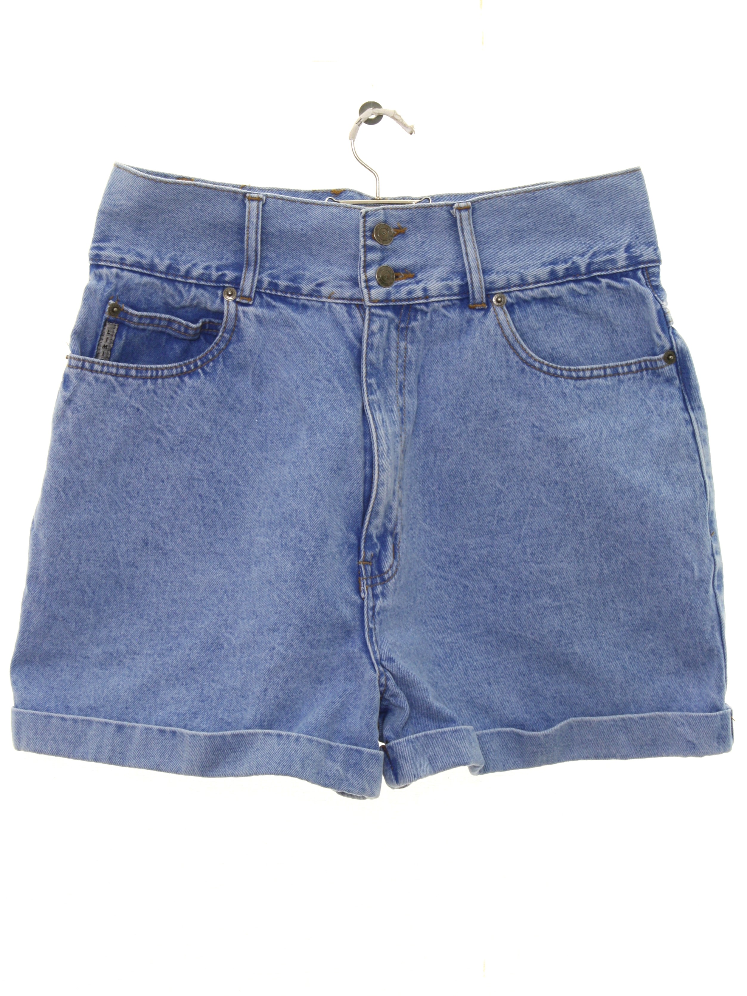 80's Limited Shorts: 80s -Limited- Womens blue background cotton denim ...