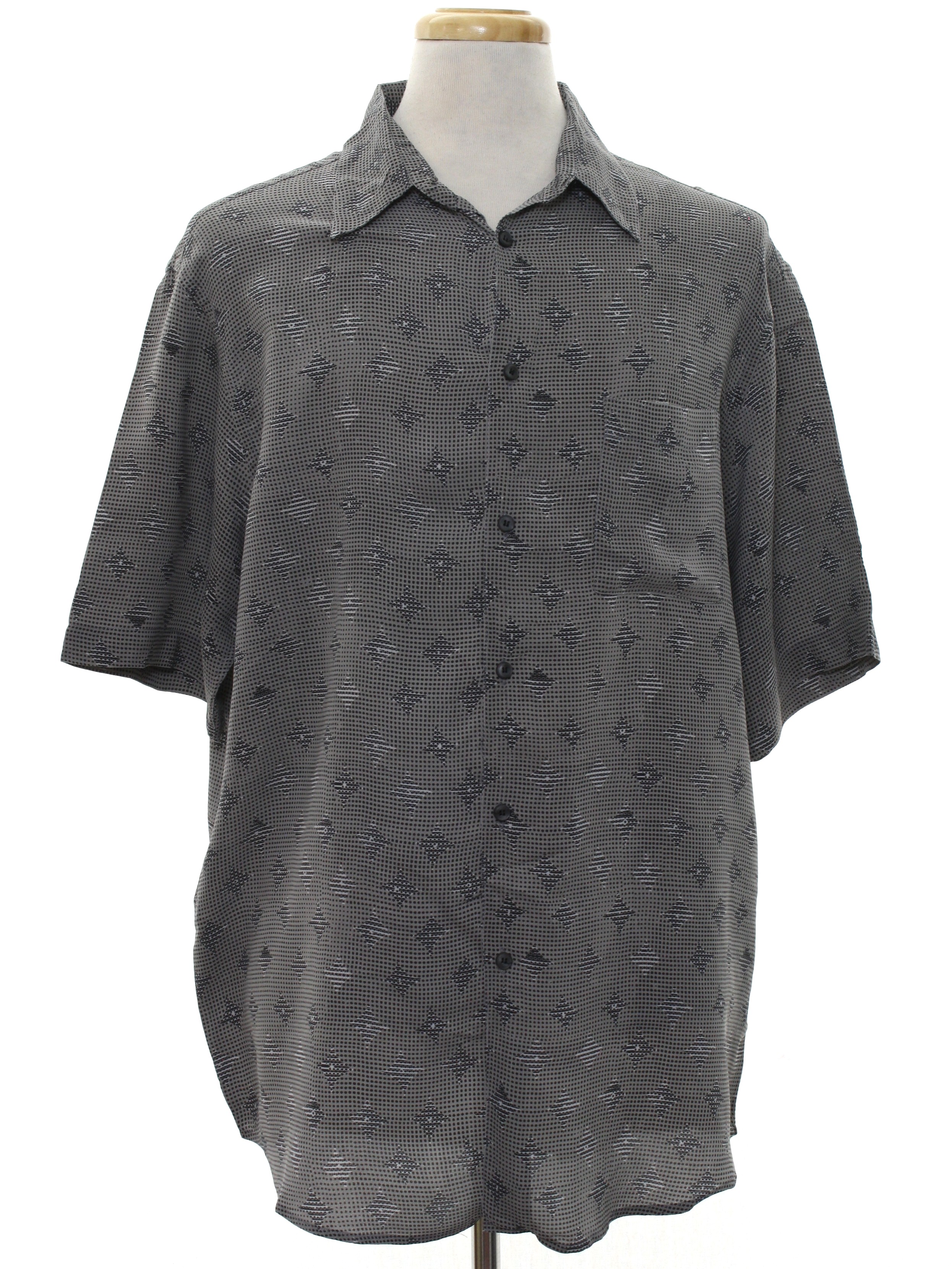 Retro 1980's Shirt (Murano) : 80s -Murano- Mens gray background, black ...