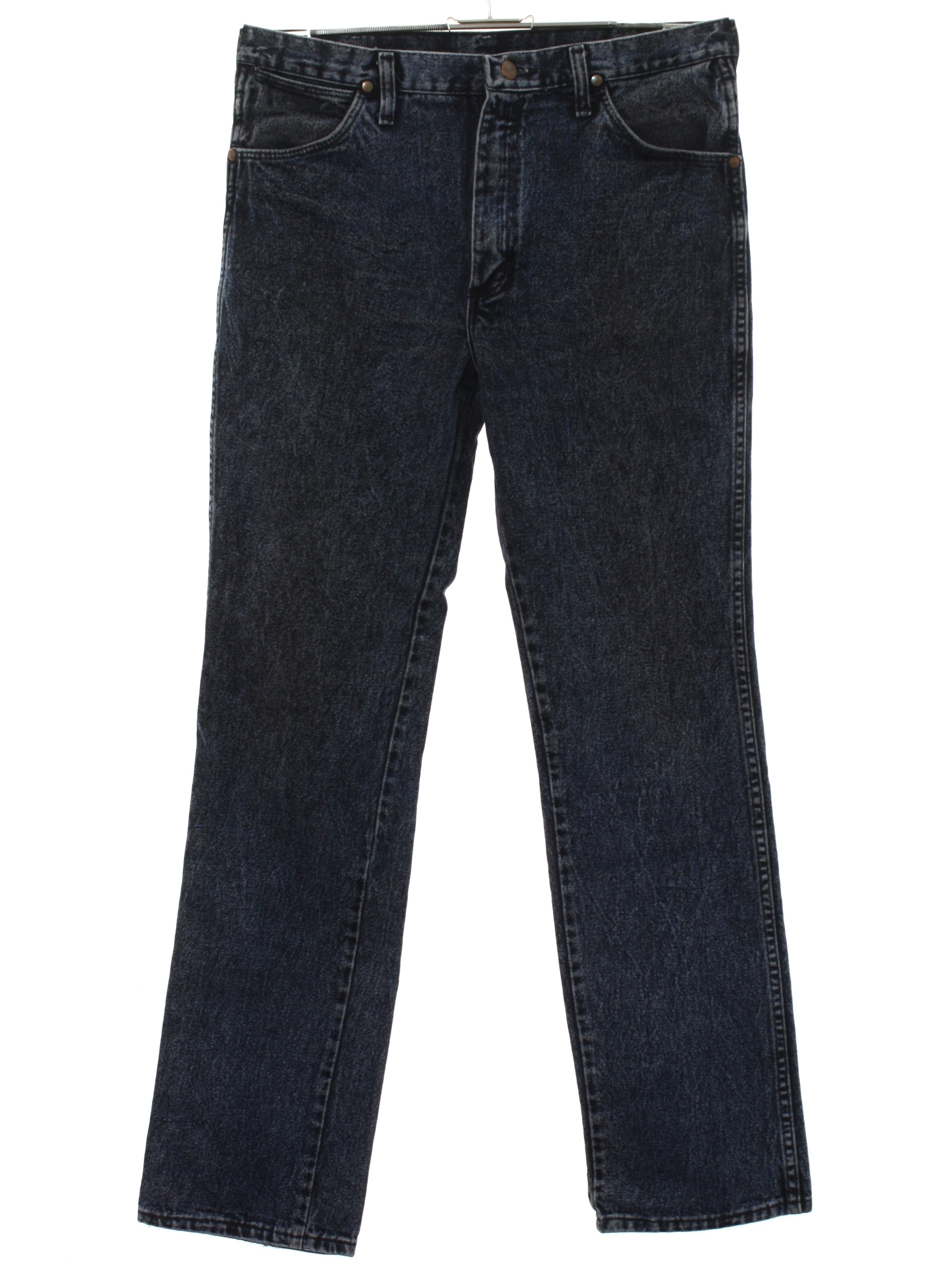 1980's Pants (Wrangler): 80s -Wrangler- Mens over dyed midnight blue ...