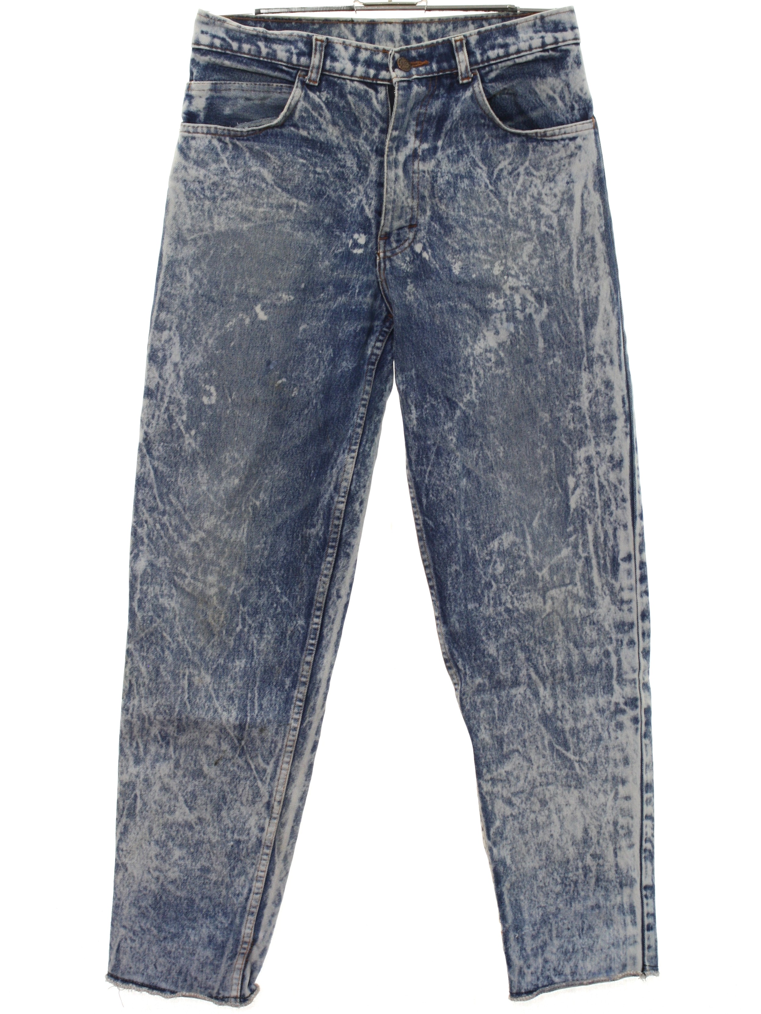 Vintage 1980's Pants: 80s -American Express- Mens acid washed blue ...
