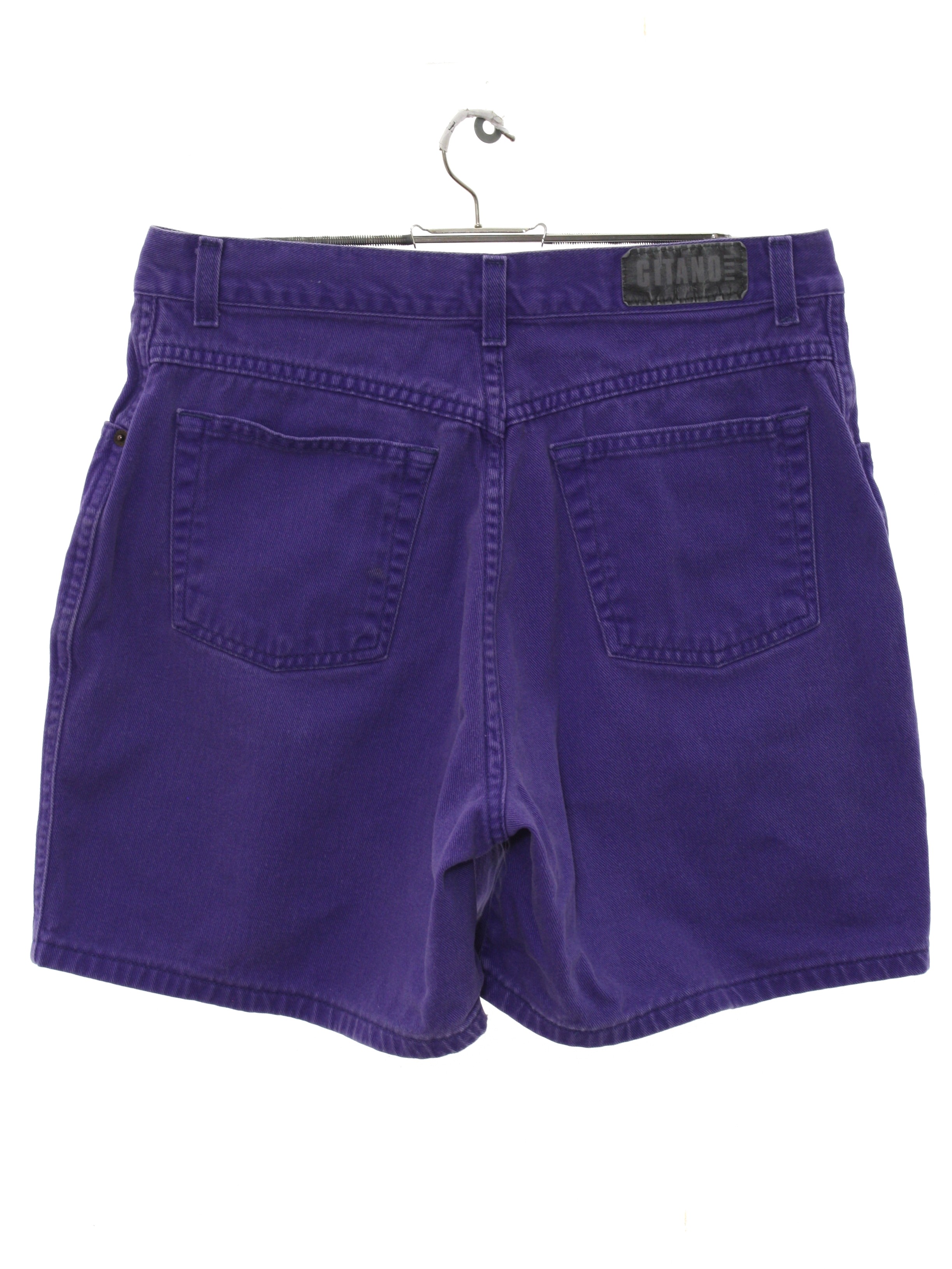 1990s Gitano Shorts: Early 90s -Gitano- Womens purple background cotton ...