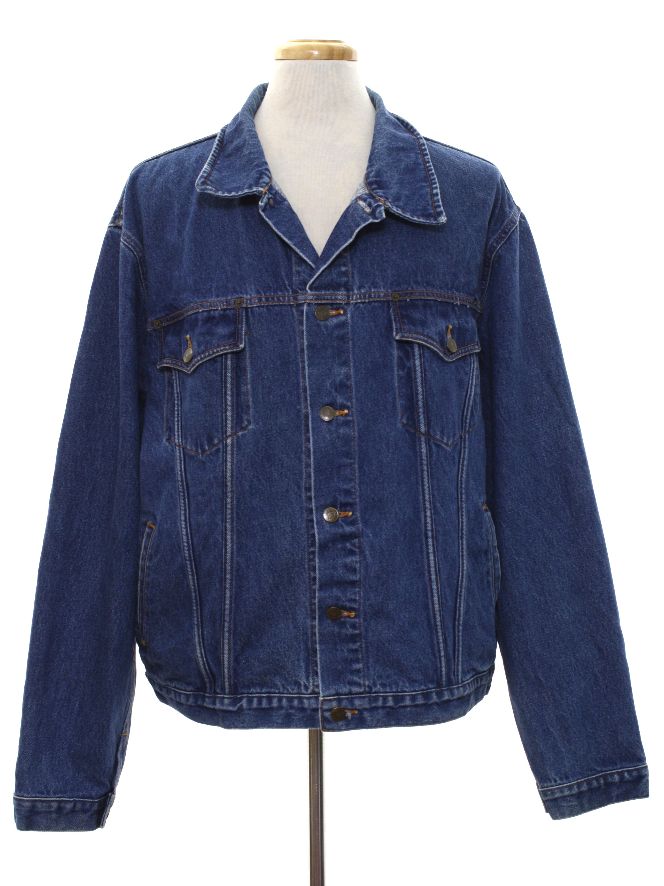 Retro Nineties Jacket: Early 90s -Armani Jeans- Mens dark blue