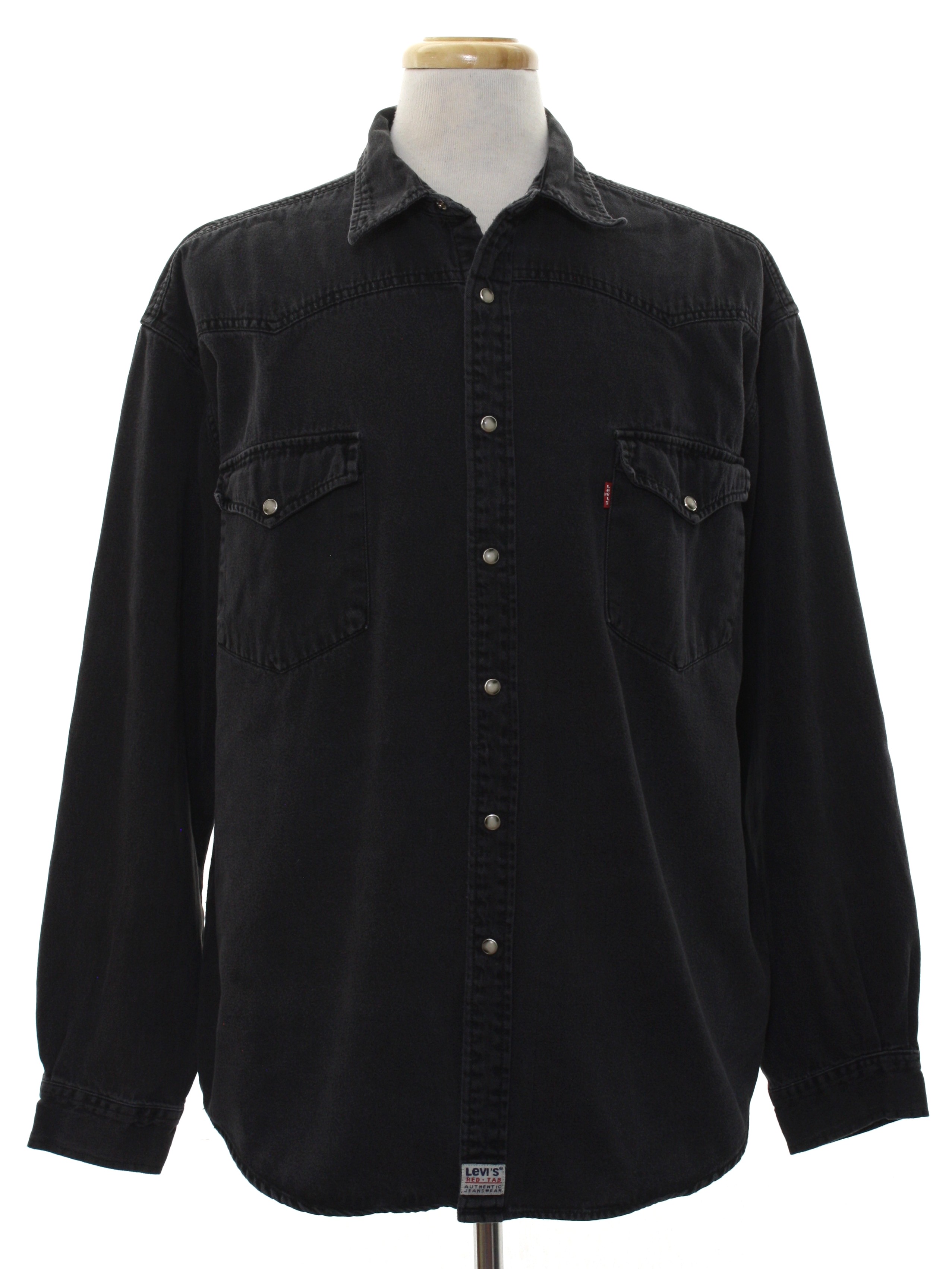 levis western shirt black