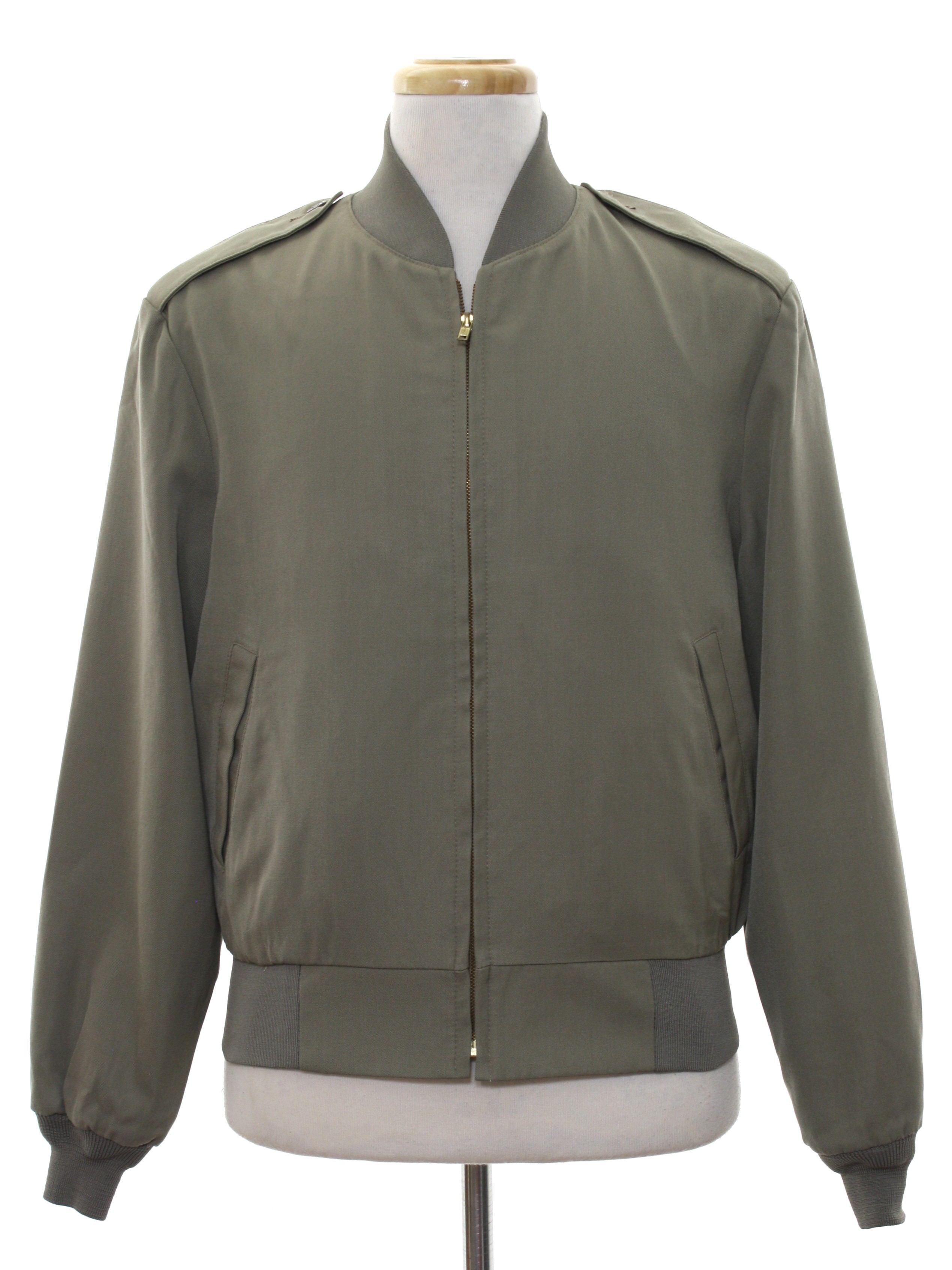 1980's Retro Jacket: 80s -Neptune Garment Company- Mens light khaki ...