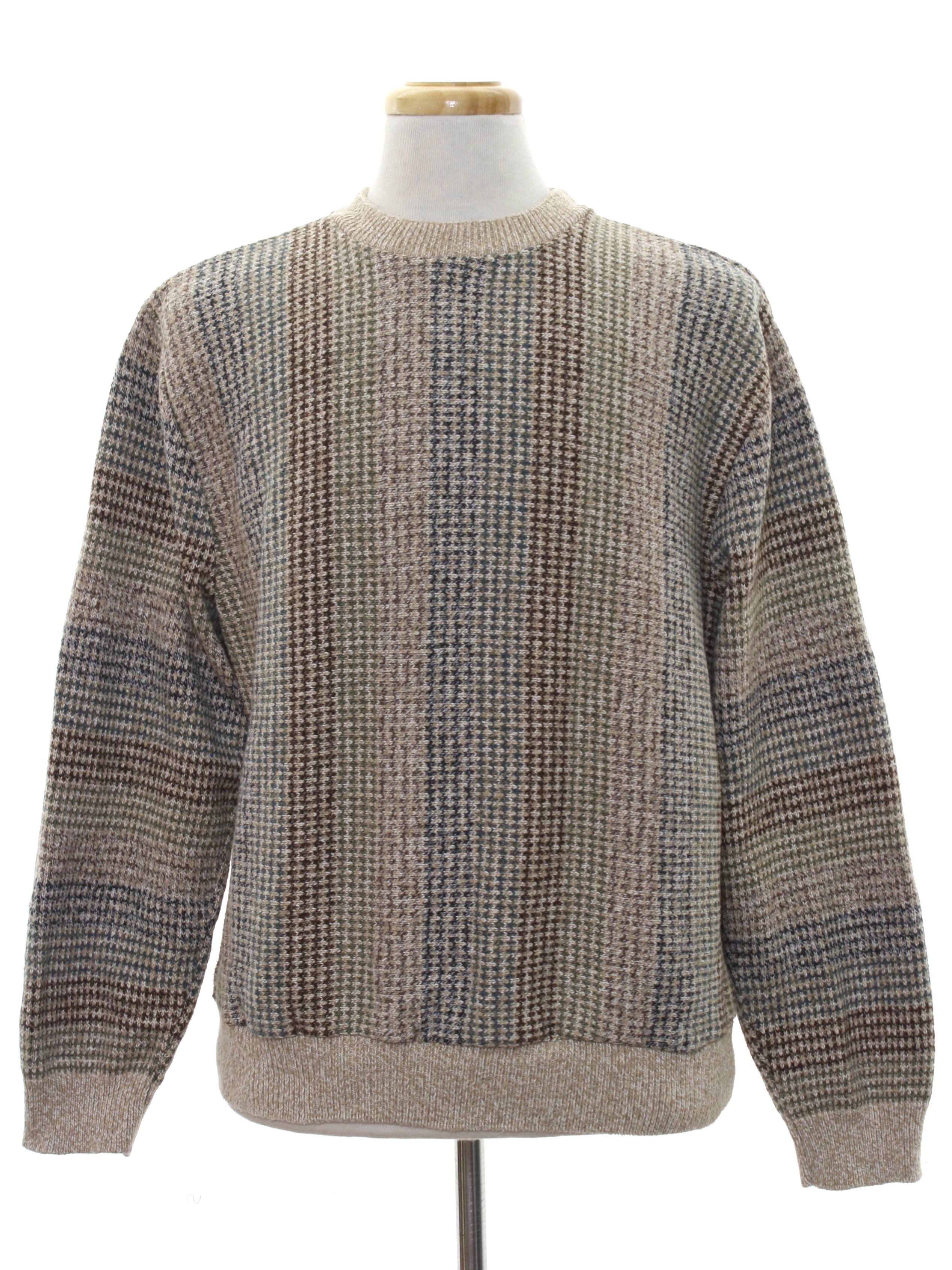 80's Oscar De La Renta Sweater: 80s -Oscar De La Renta- Mens Heathered ...