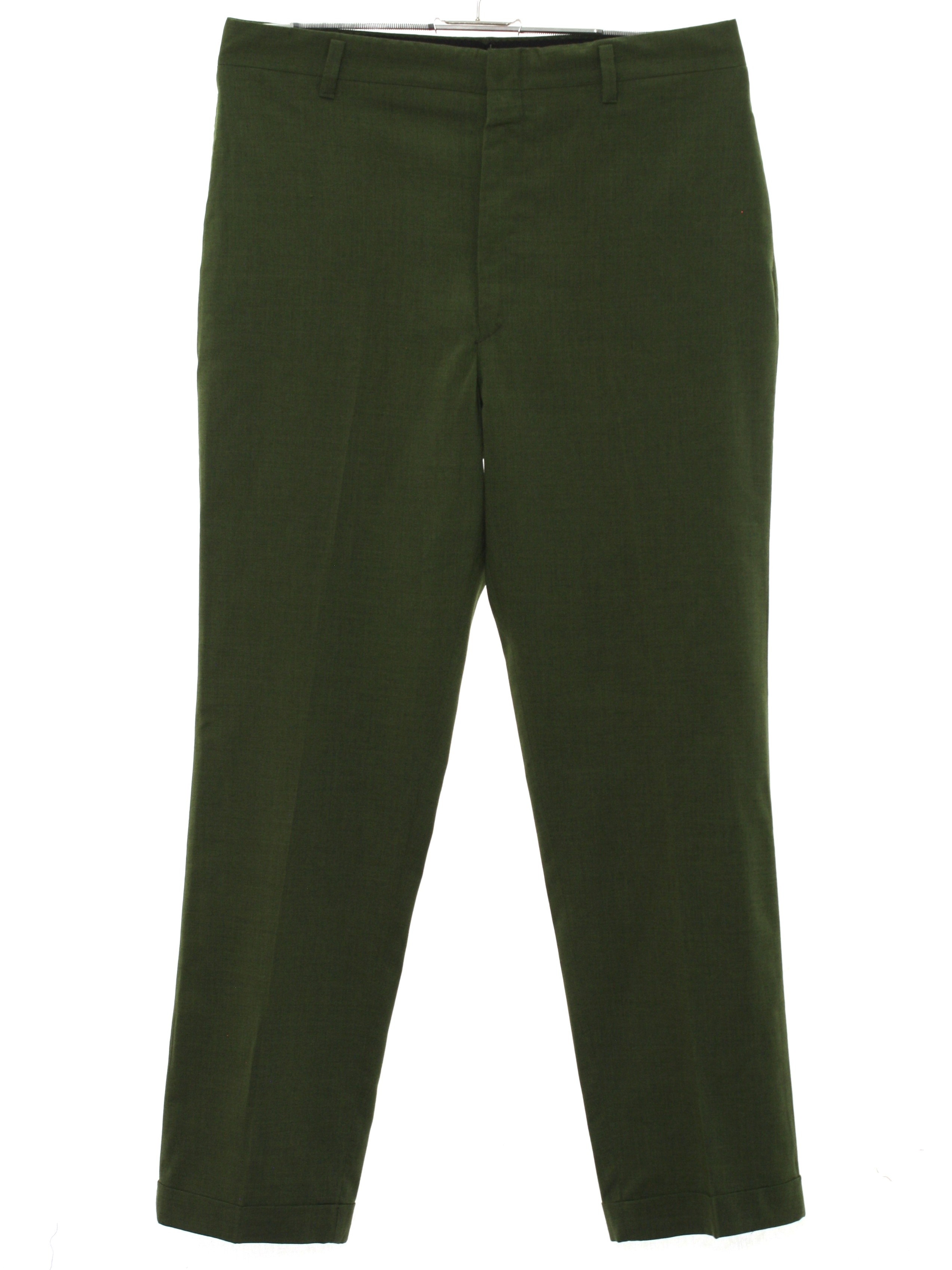 50s Vintage Missing Label Pants: 50s -Missing Label- Mens khaki green ...