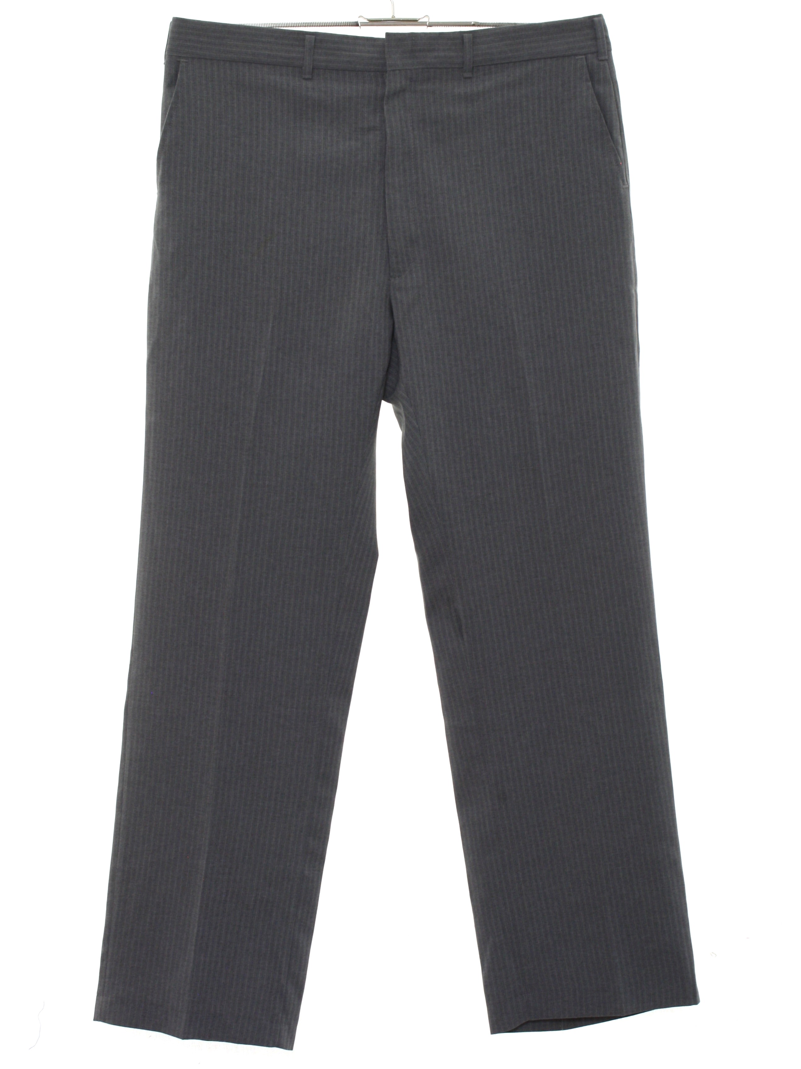 Vintage Haggar 80's Pants: 80s -Haggar- Mens heathered grey with light ...