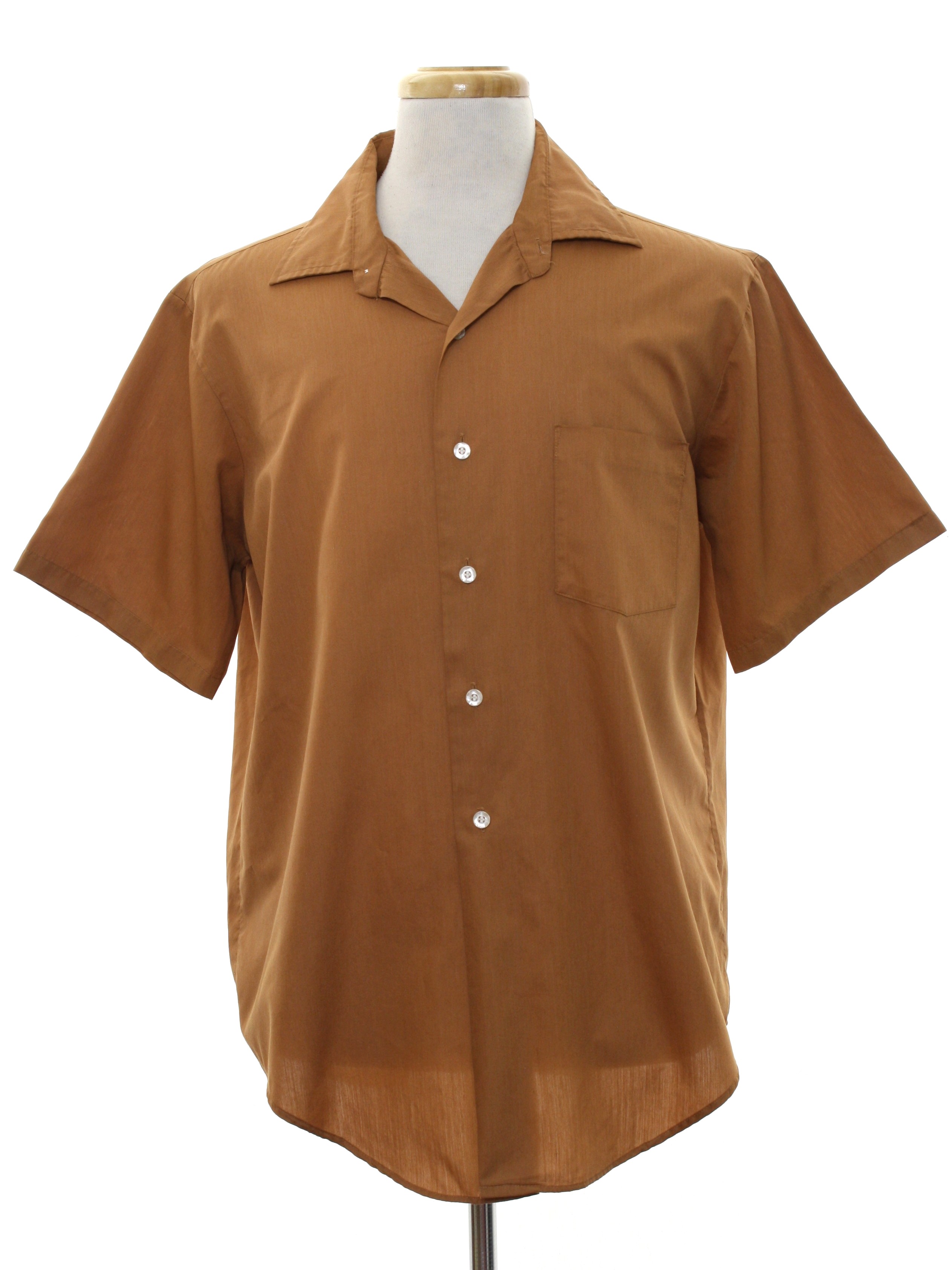 Vintage Towncraft 60's Shirt: 60s -Towncraft- Mens warm brown ...