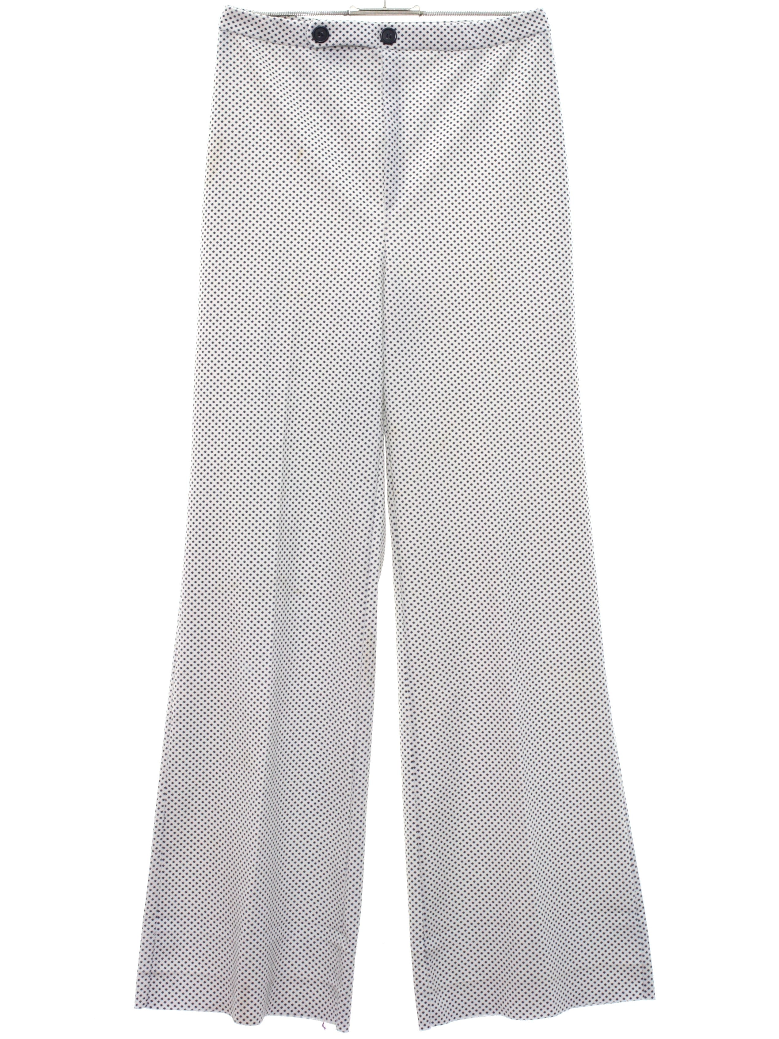1970s Jack Winter Bellbottom Pants: 70s -Jack Winter- Mens white with ...