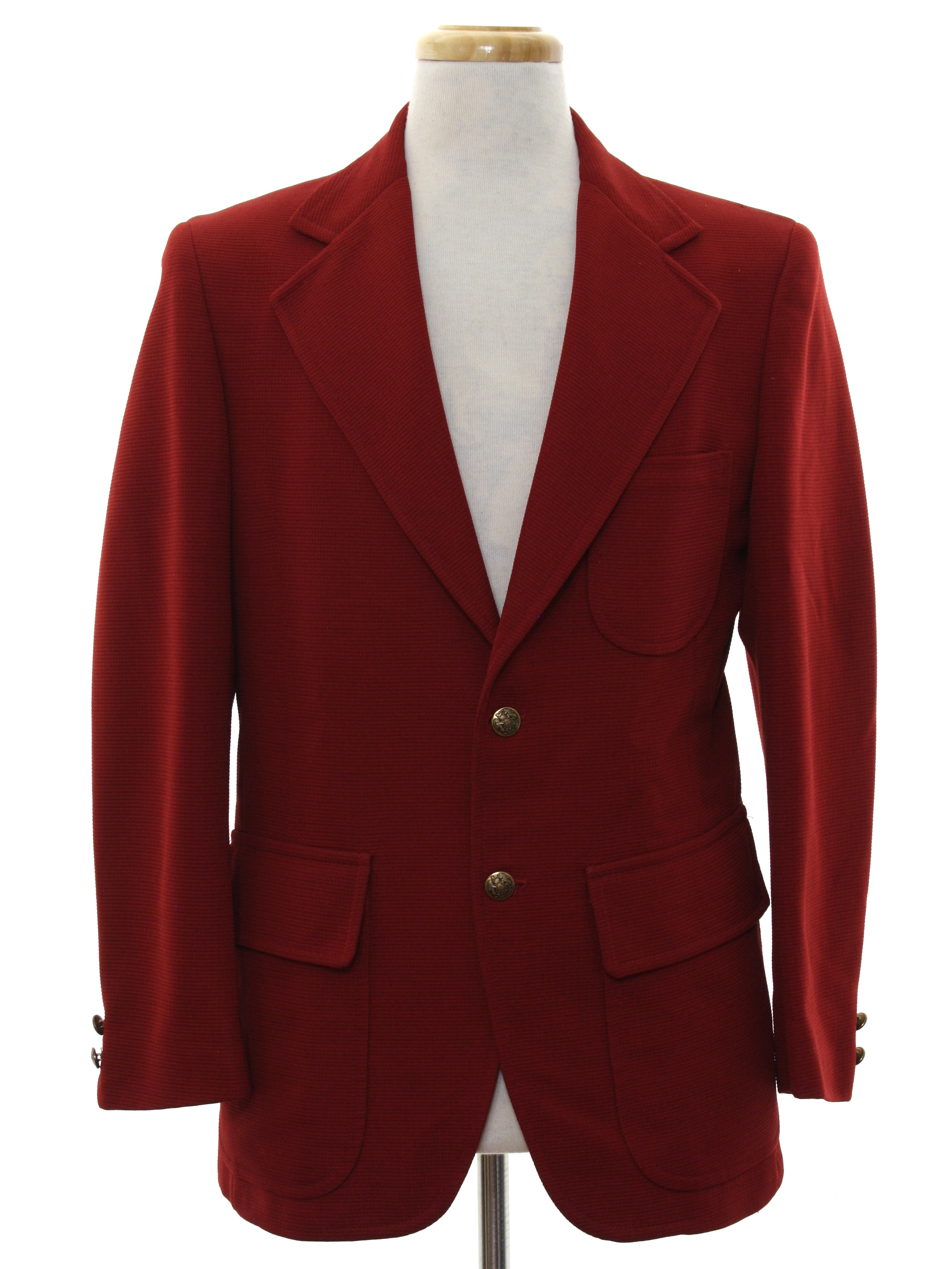 70s Vintage Missing Label Jacket: 70s -Missing Label- Mens deep red ...